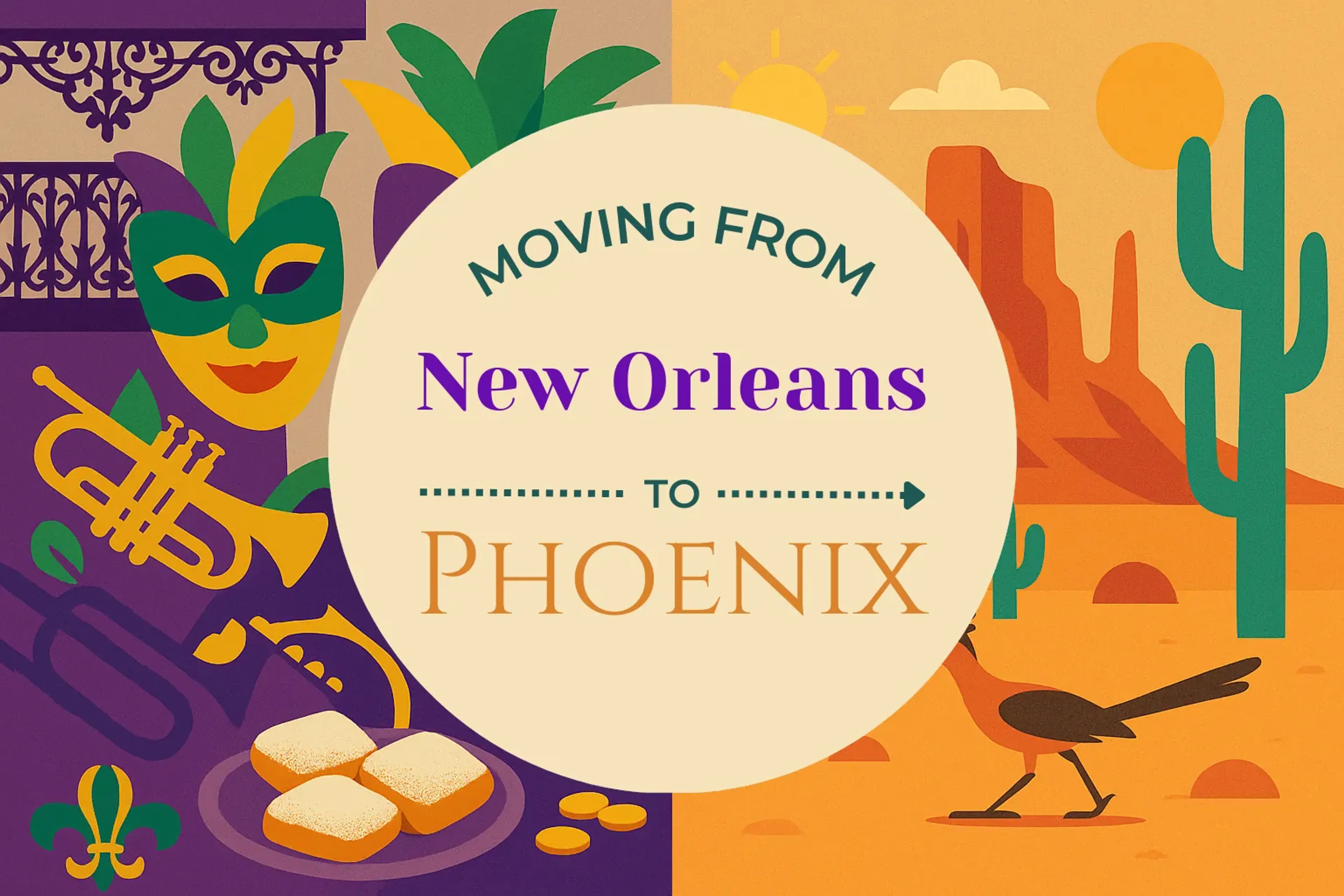 Side-by-side comparison of New Orleans to Phoenix moving companies
