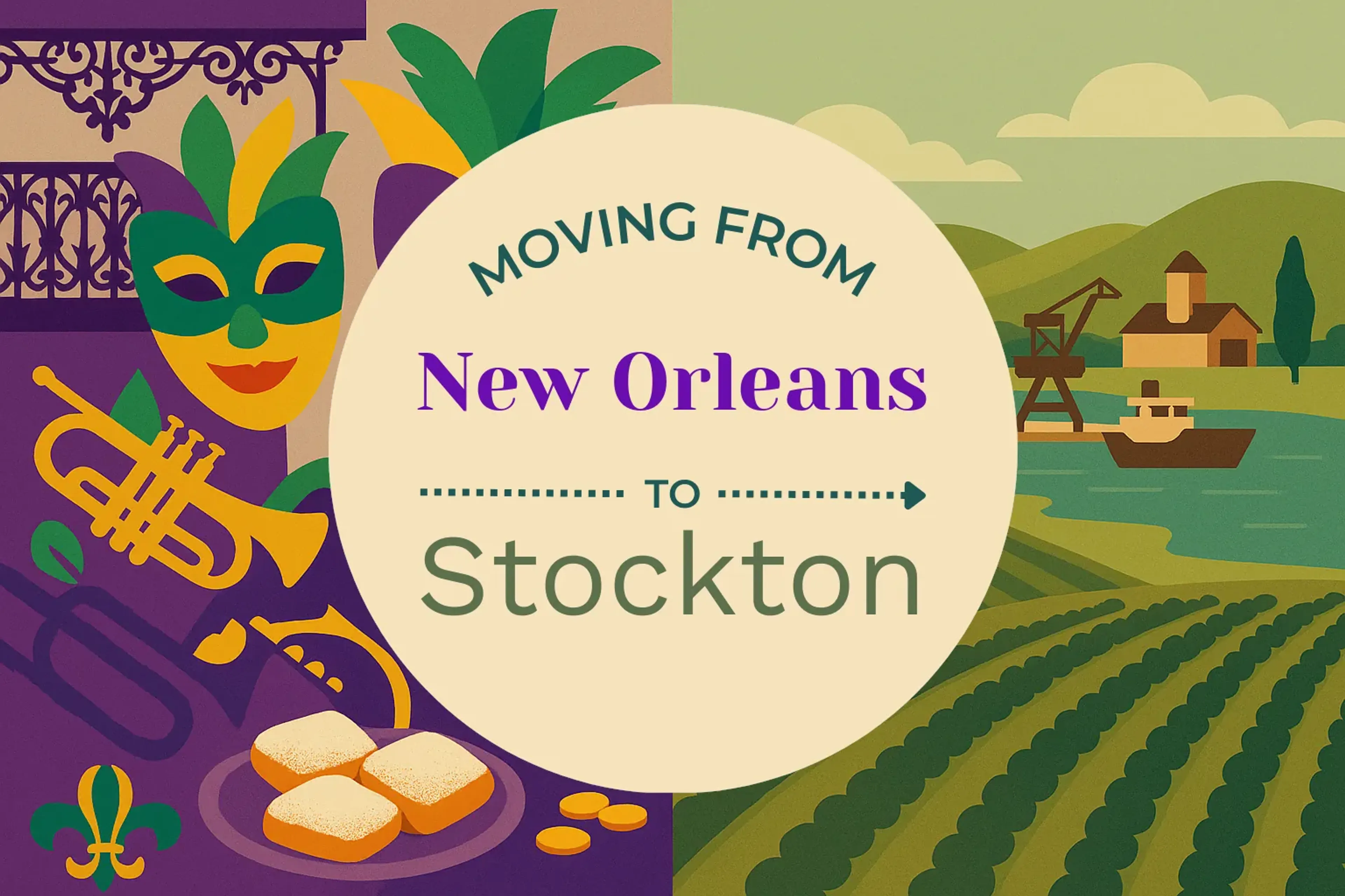 Side-by-side comparison of New Orleans to Stockton moving companies