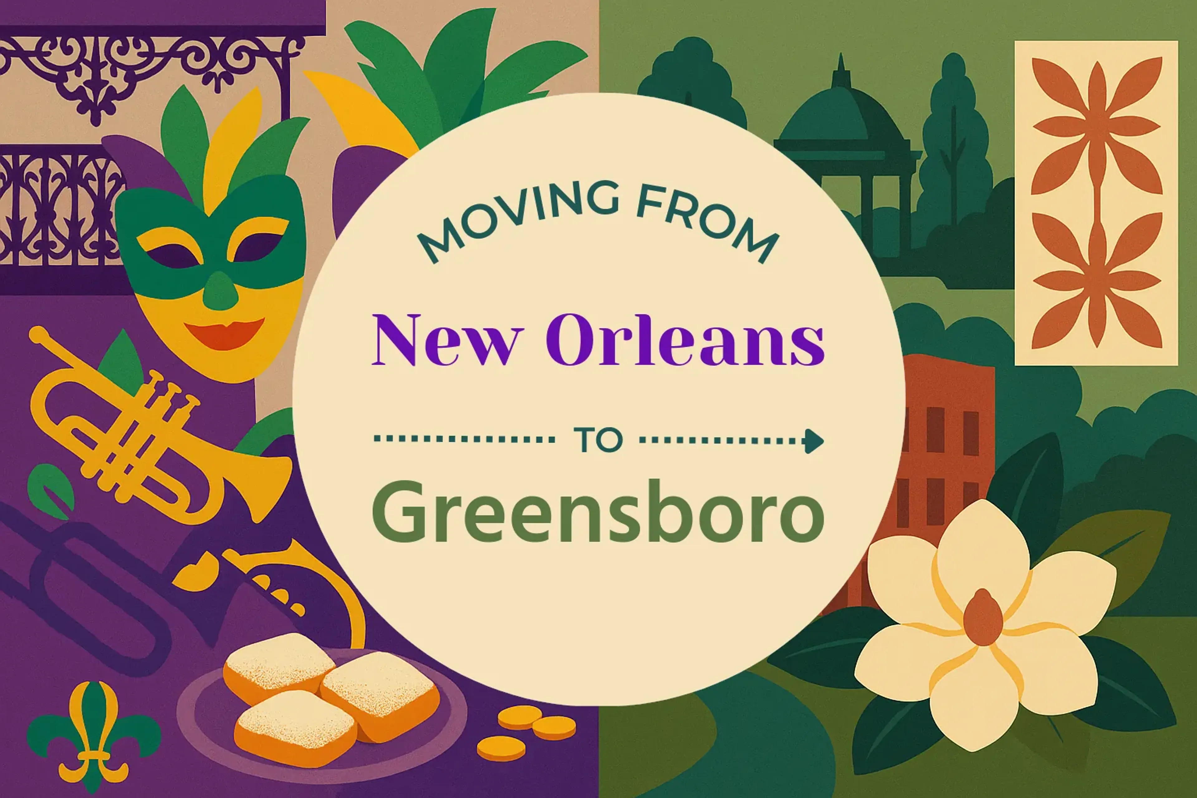 Side-by-side comparison of New Orleans to Greensboro moving companies