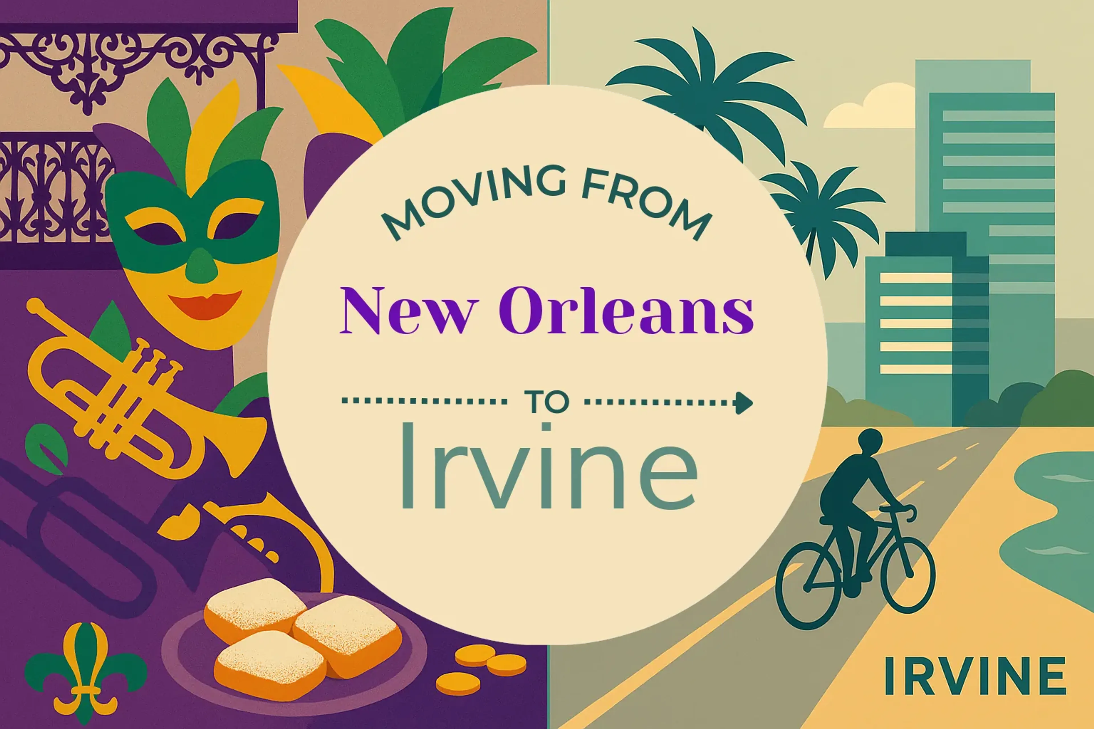 Side-by-side comparison of New Orleans to Irvine moving companies
