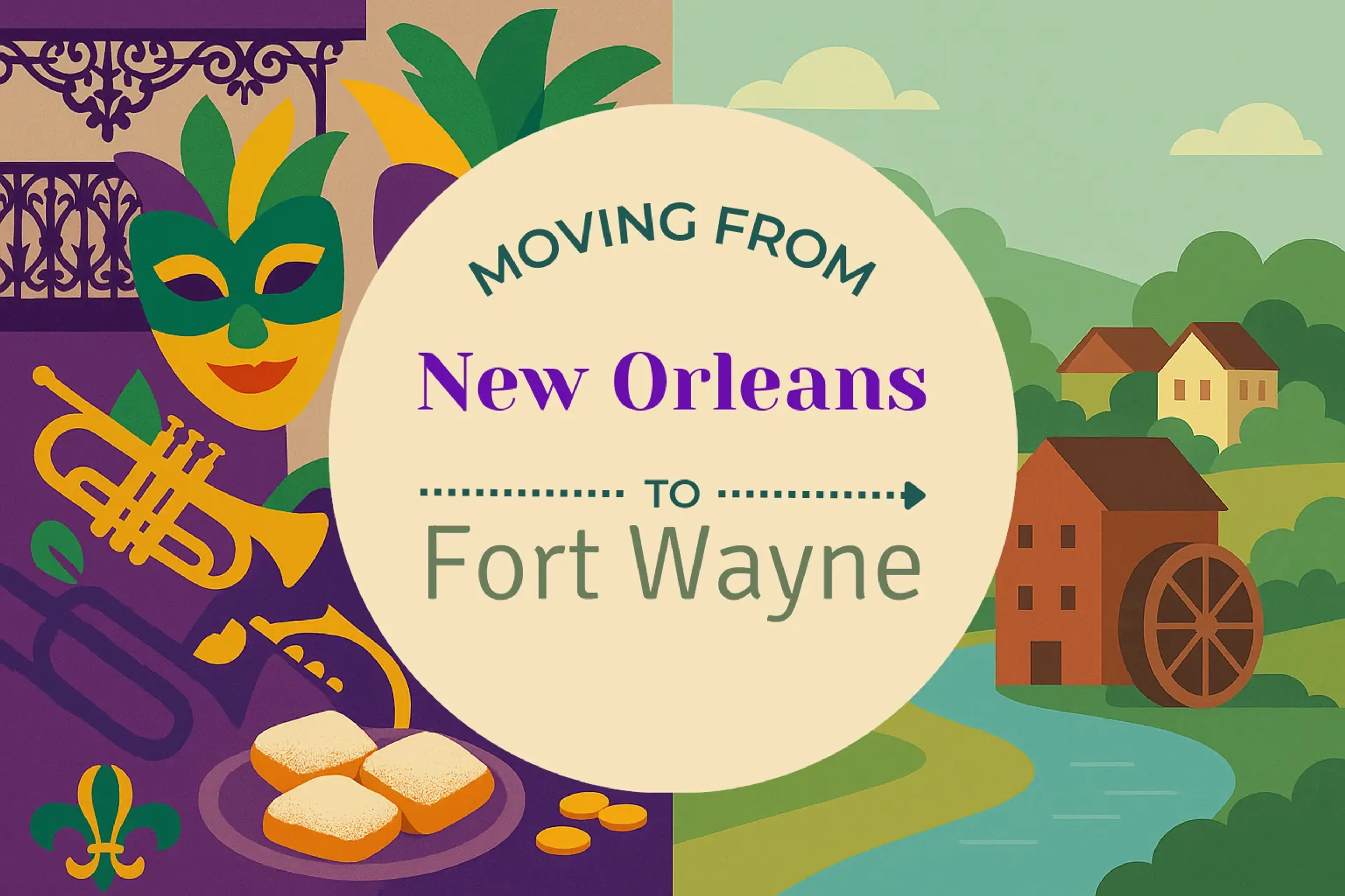 Side-by-side comparison of New Orleans to Fort Wayne moving companies