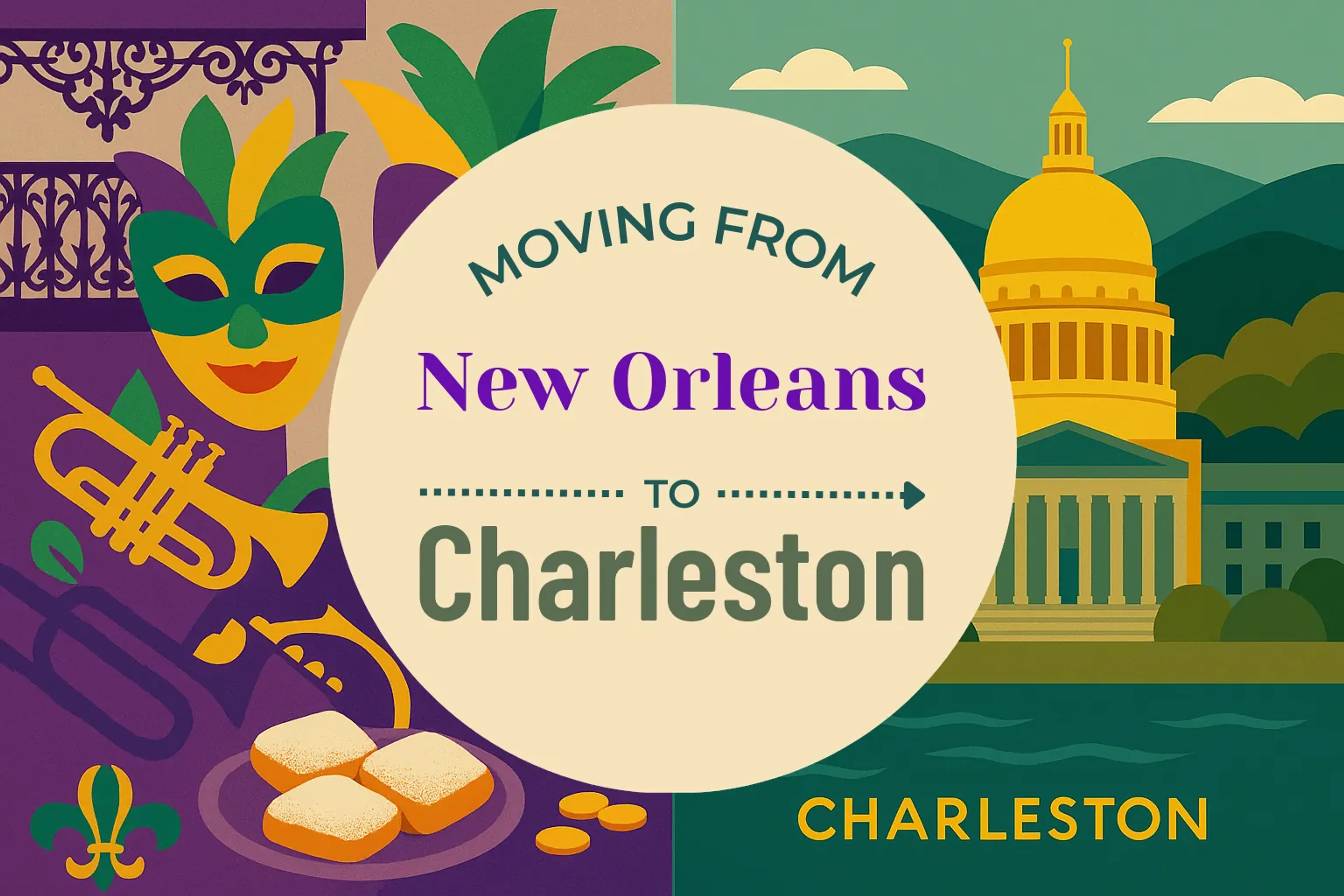 Side-by-side comparison of New Orleans to Charleston moving companies