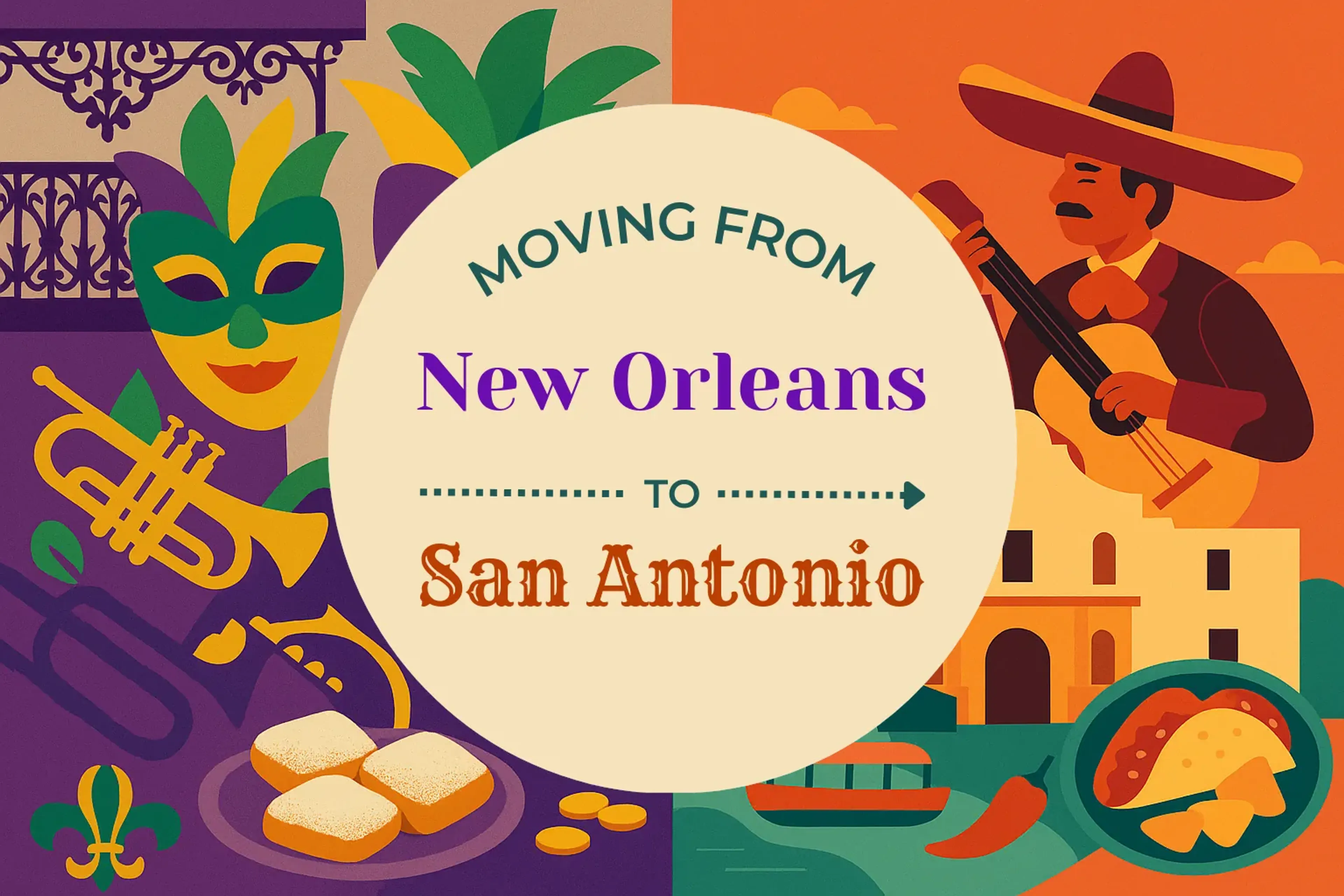 Side-by-side comparison of New Orleans to San Antonio moving companies