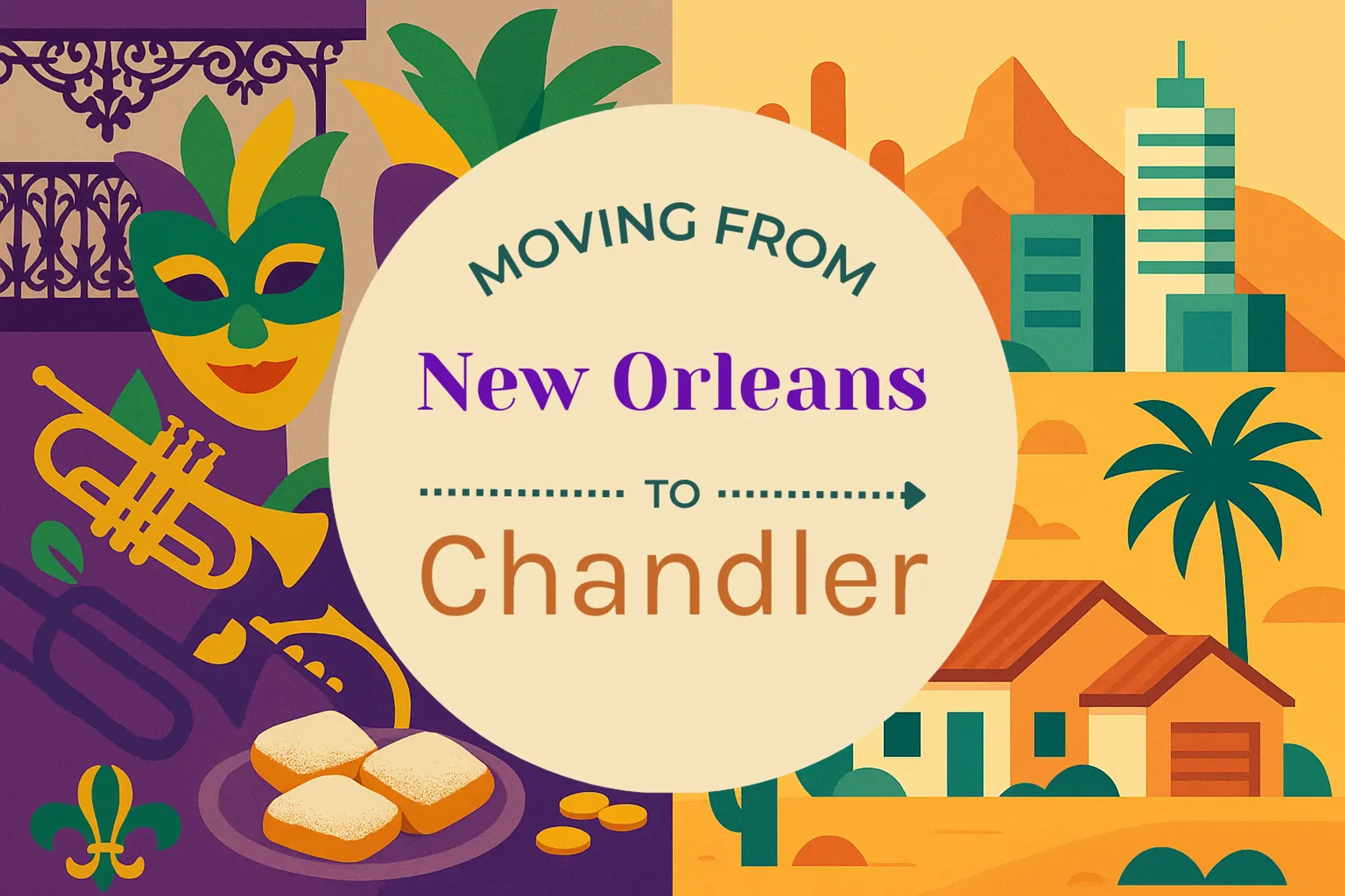 Side-by-side comparison of New Orleans to Chandler moving companies