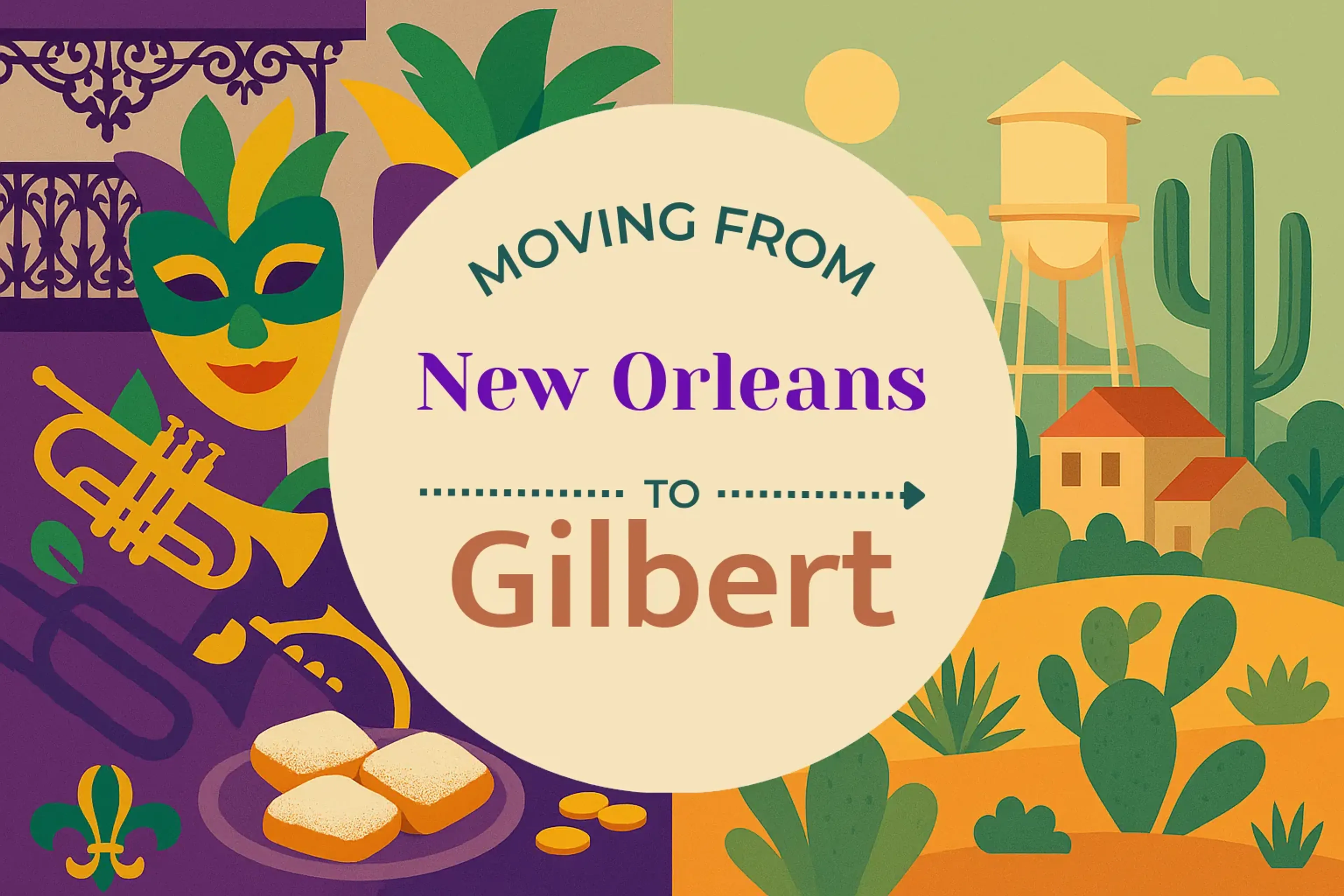 Side-by-side comparison of New Orleans to Gilbert moving companies
