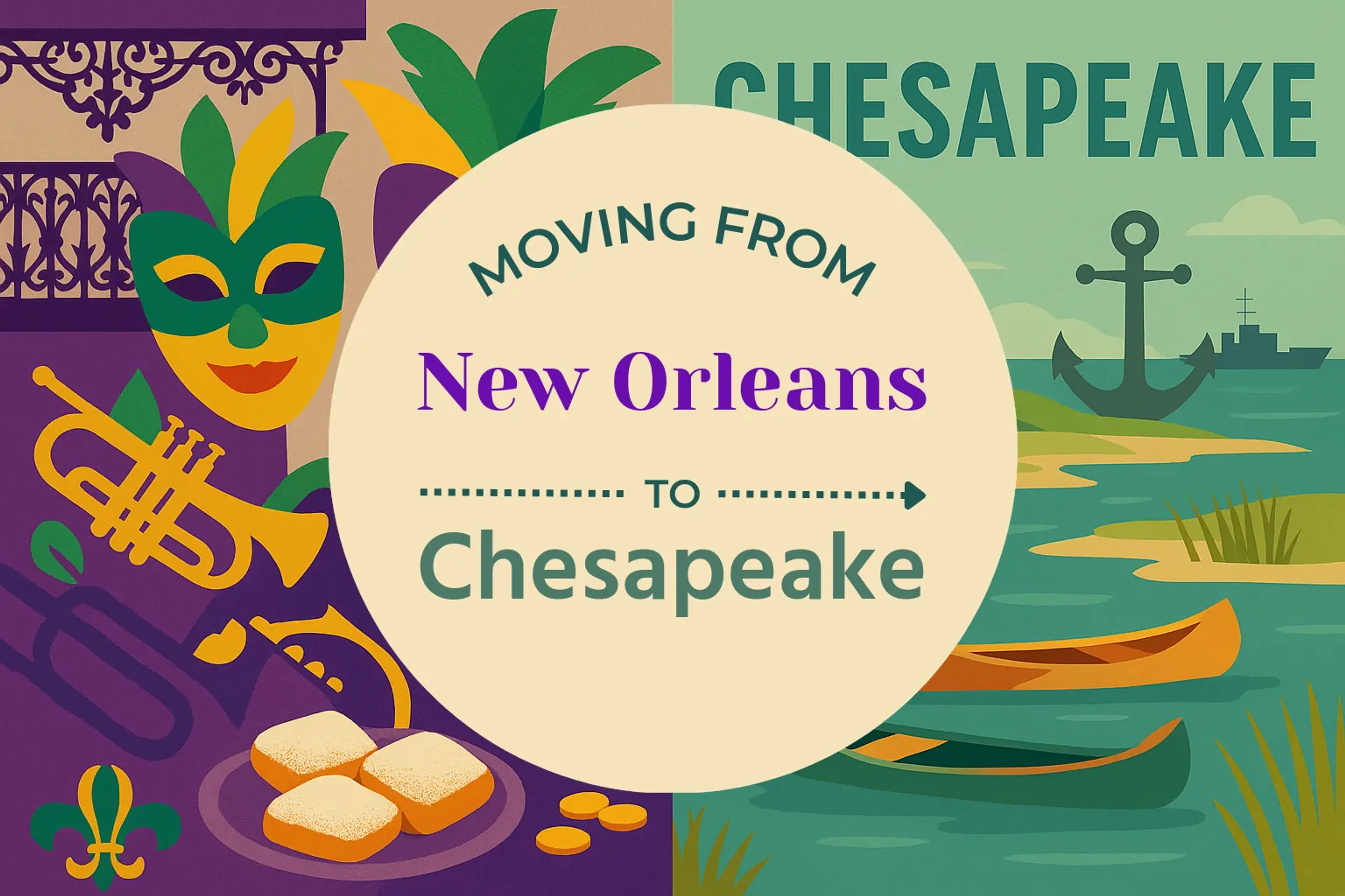 Side-by-side comparison of New Orleans to Chesapeake moving companies