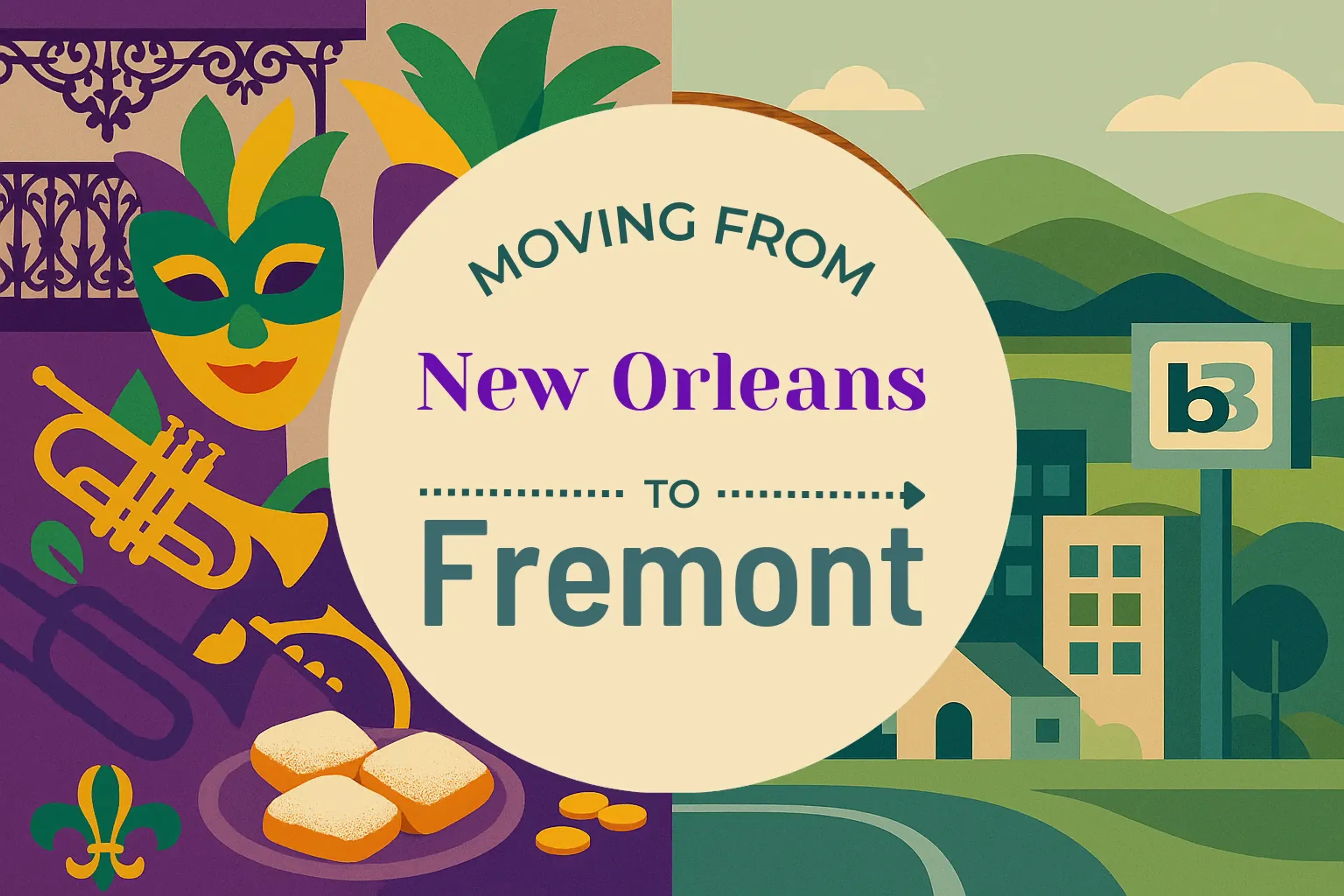 Side-by-side comparison of New Orleans to Fremont moving companies