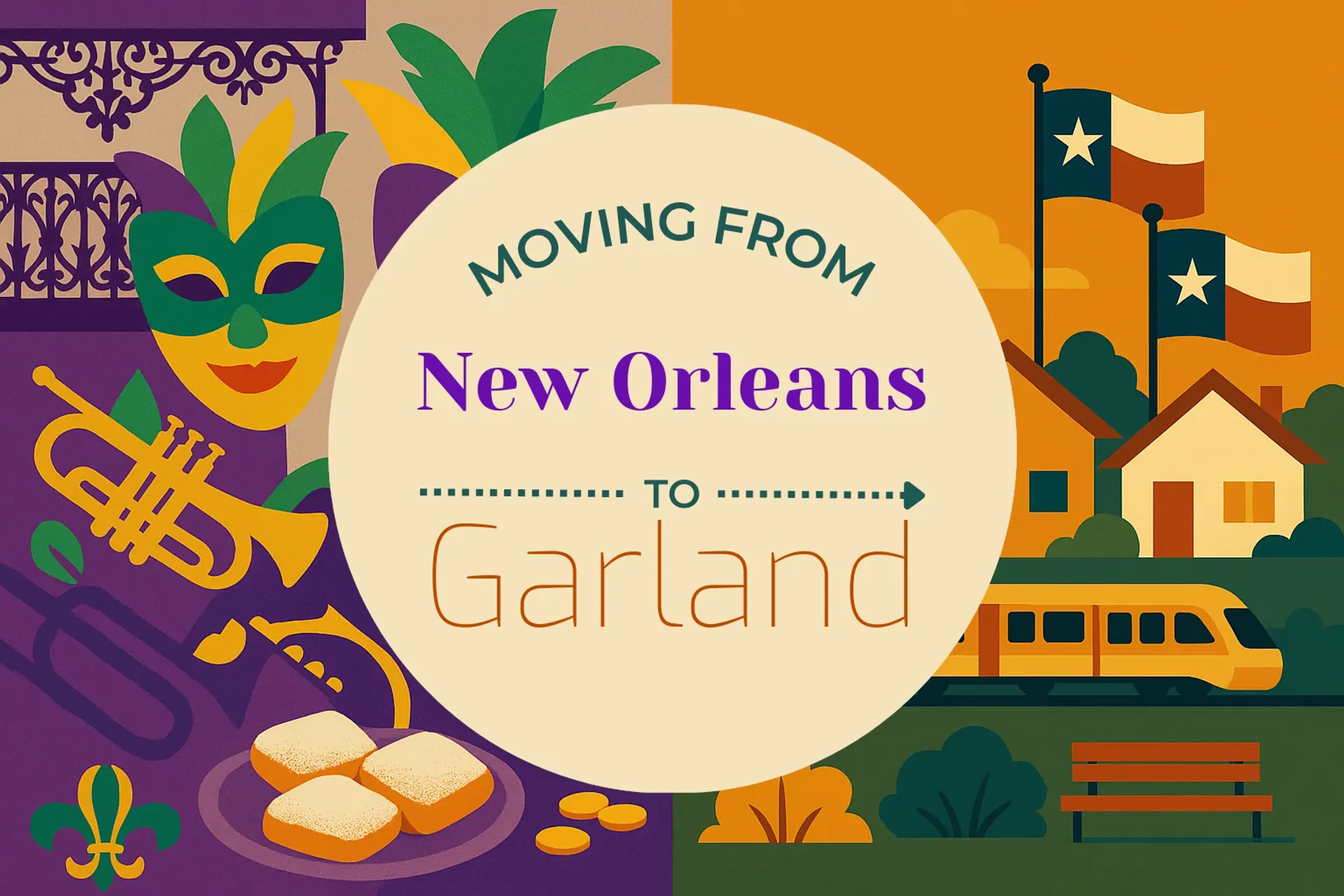 Side-by-side comparison of New Orleans to Garland moving companies