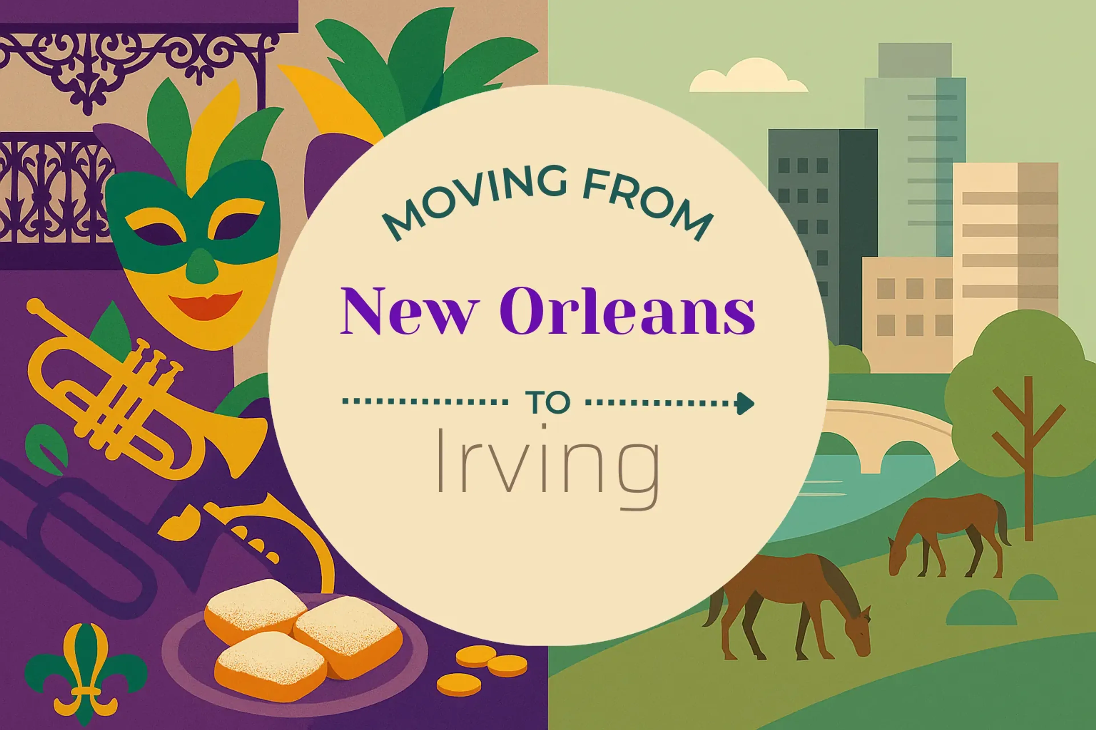 Side-by-side comparison of New Orleans to Irving moving companies