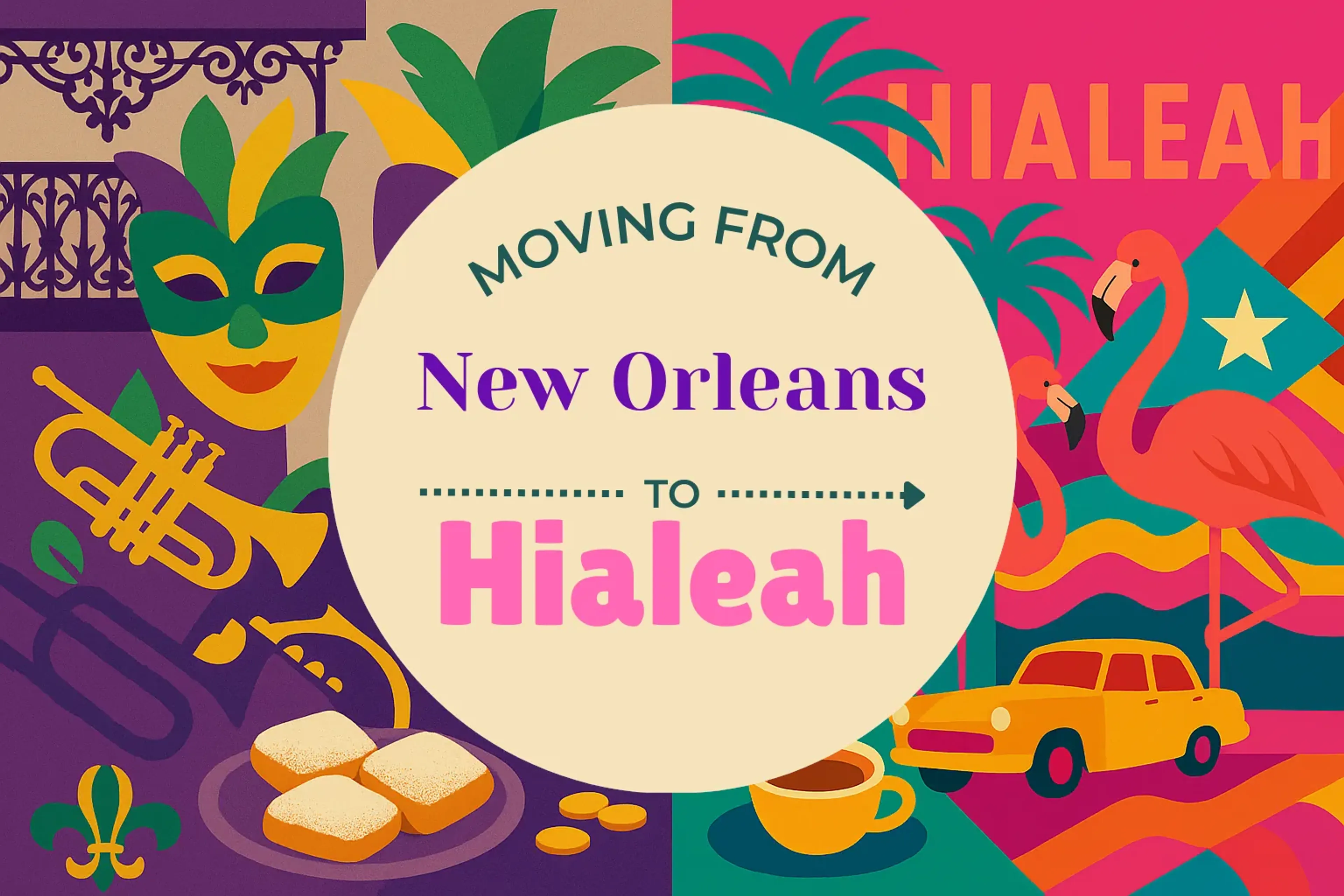 Side-by-side comparison of New Orleans to Hialeah moving companies