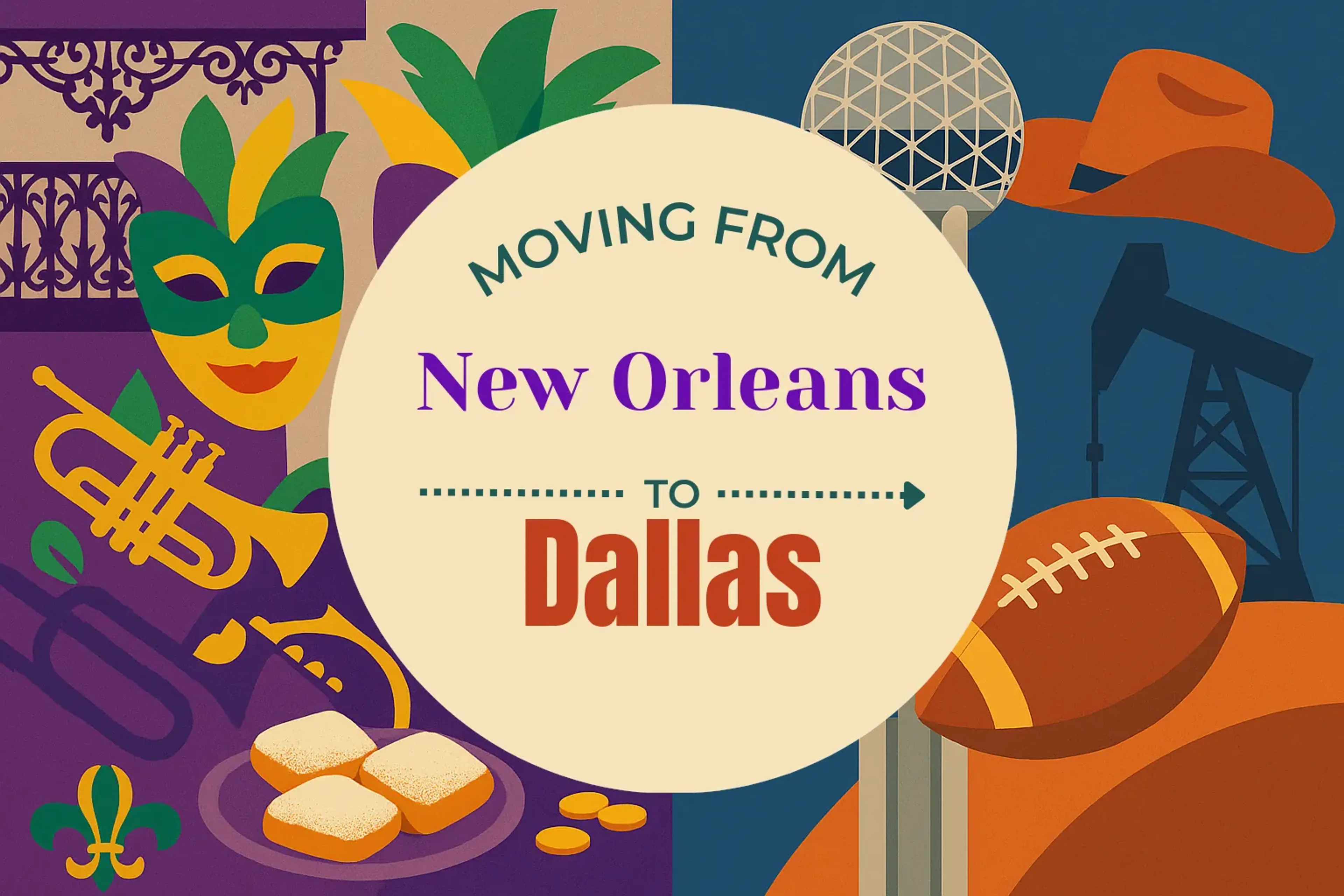 Side-by-side comparison of New Orleans to Dallas moving companies