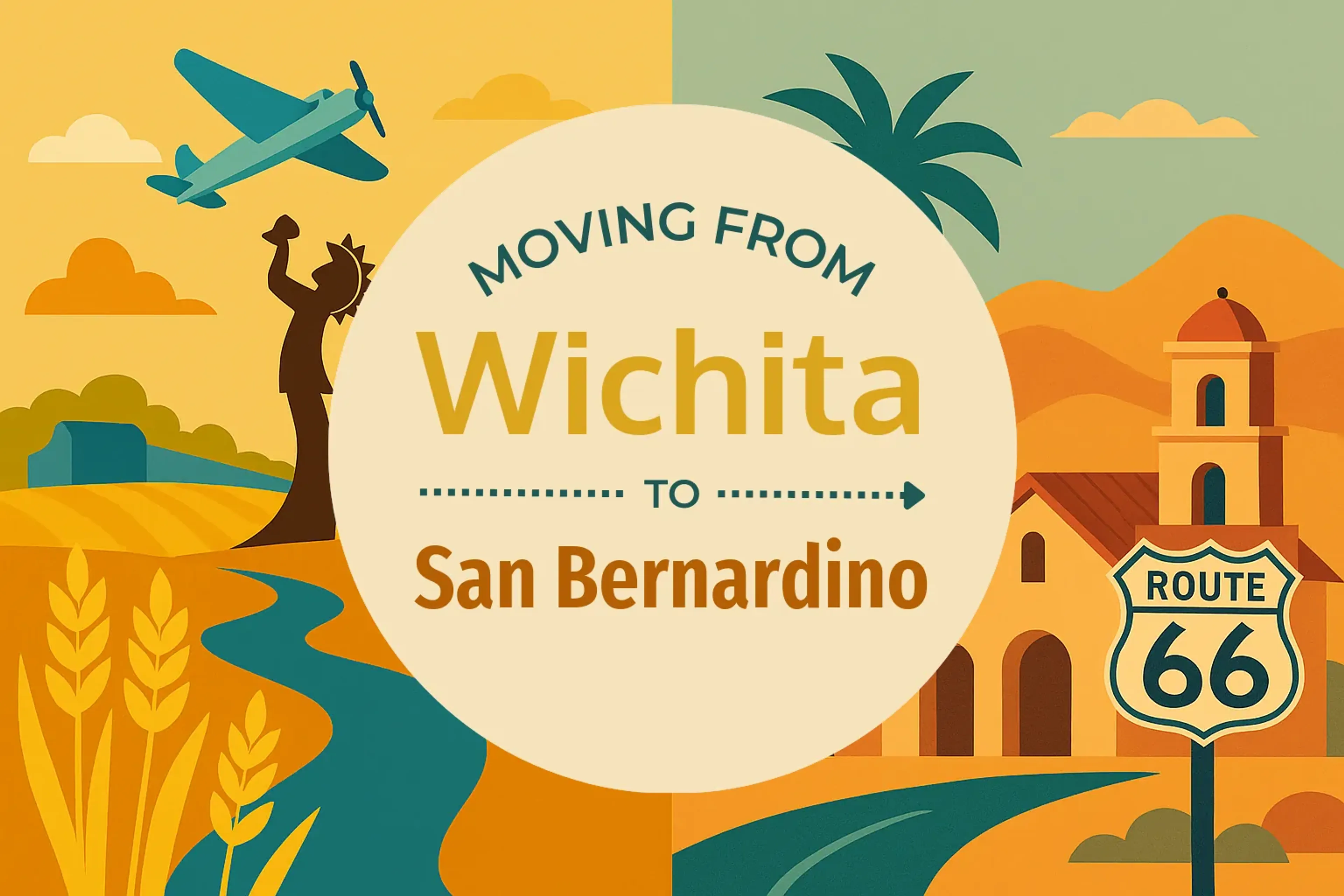 Side-by-side comparison of Wichita to San Bernardino moving companies
