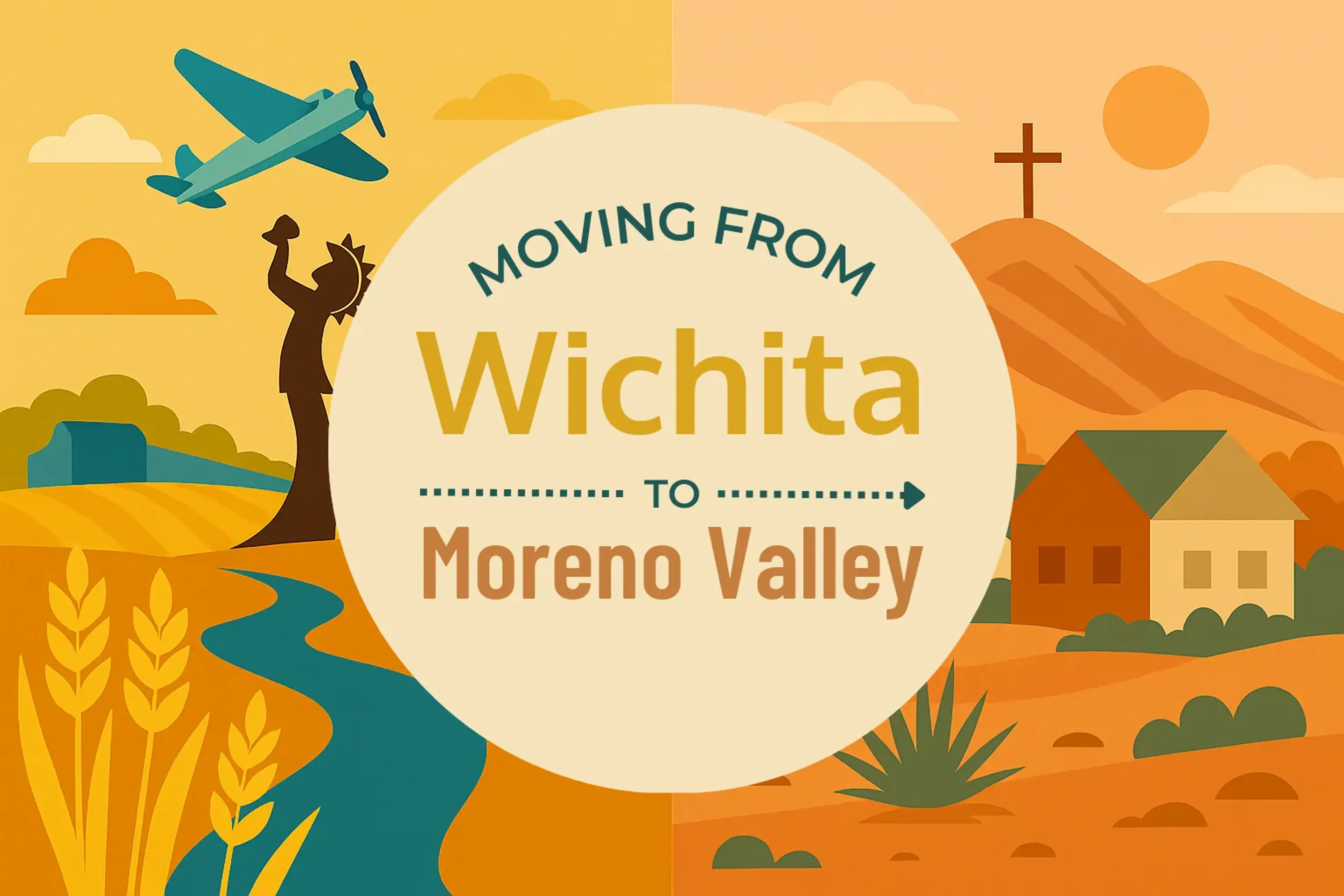 Side-by-side comparison of Wichita to Moreno Valley moving companies