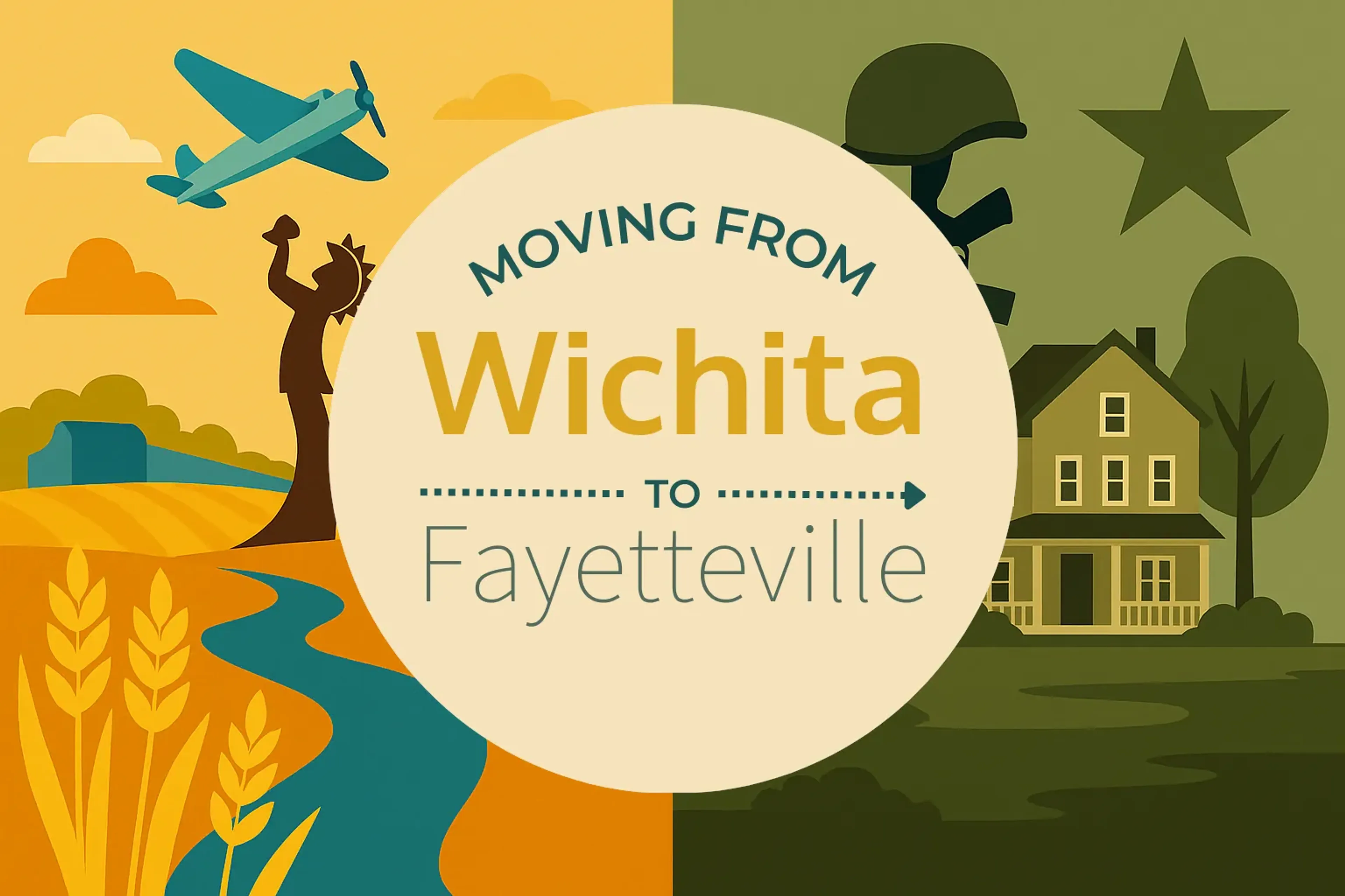 Side-by-side comparison of Wichita to Fayetteville moving companies