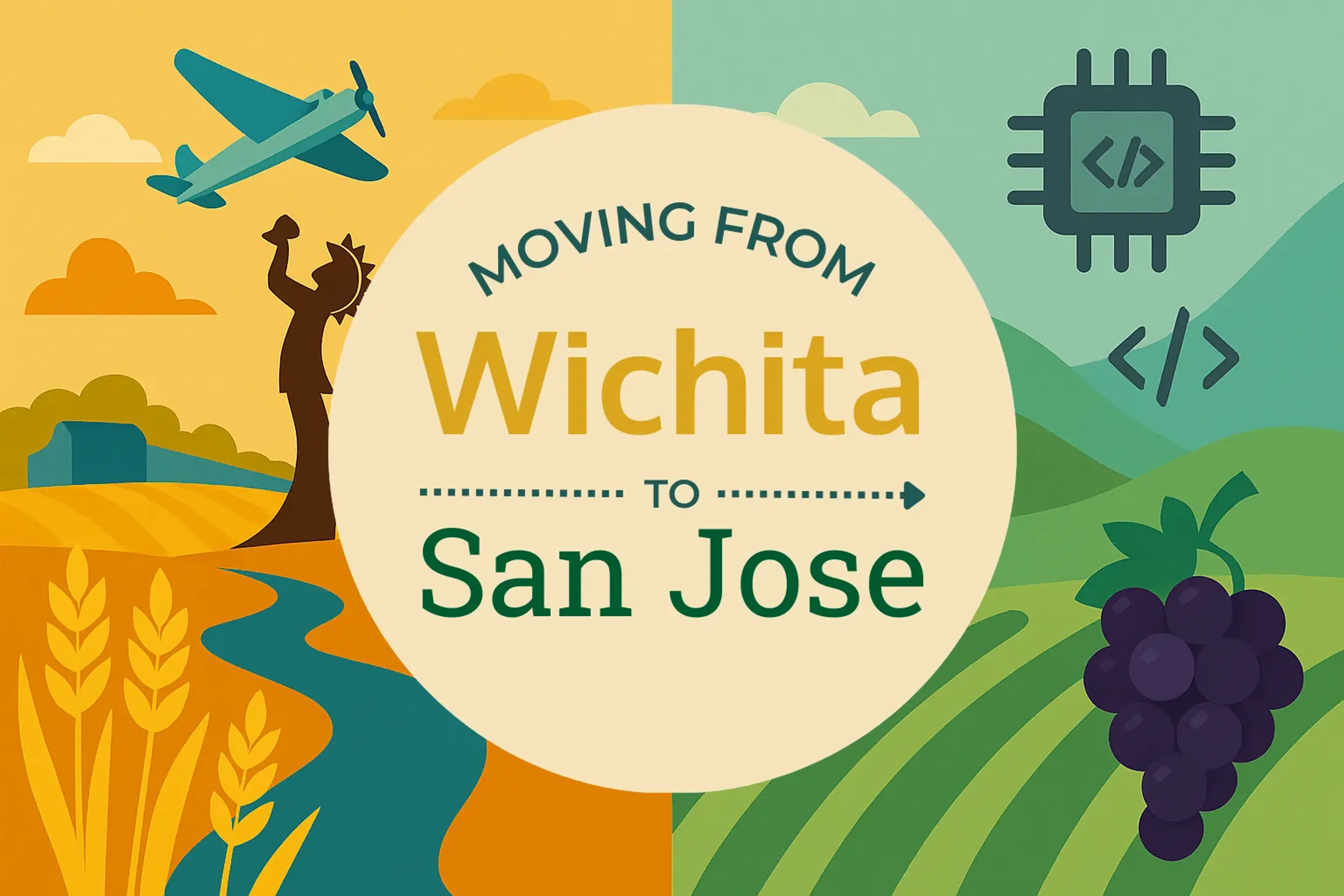 Side-by-side comparison of Wichita to San Jose moving companies