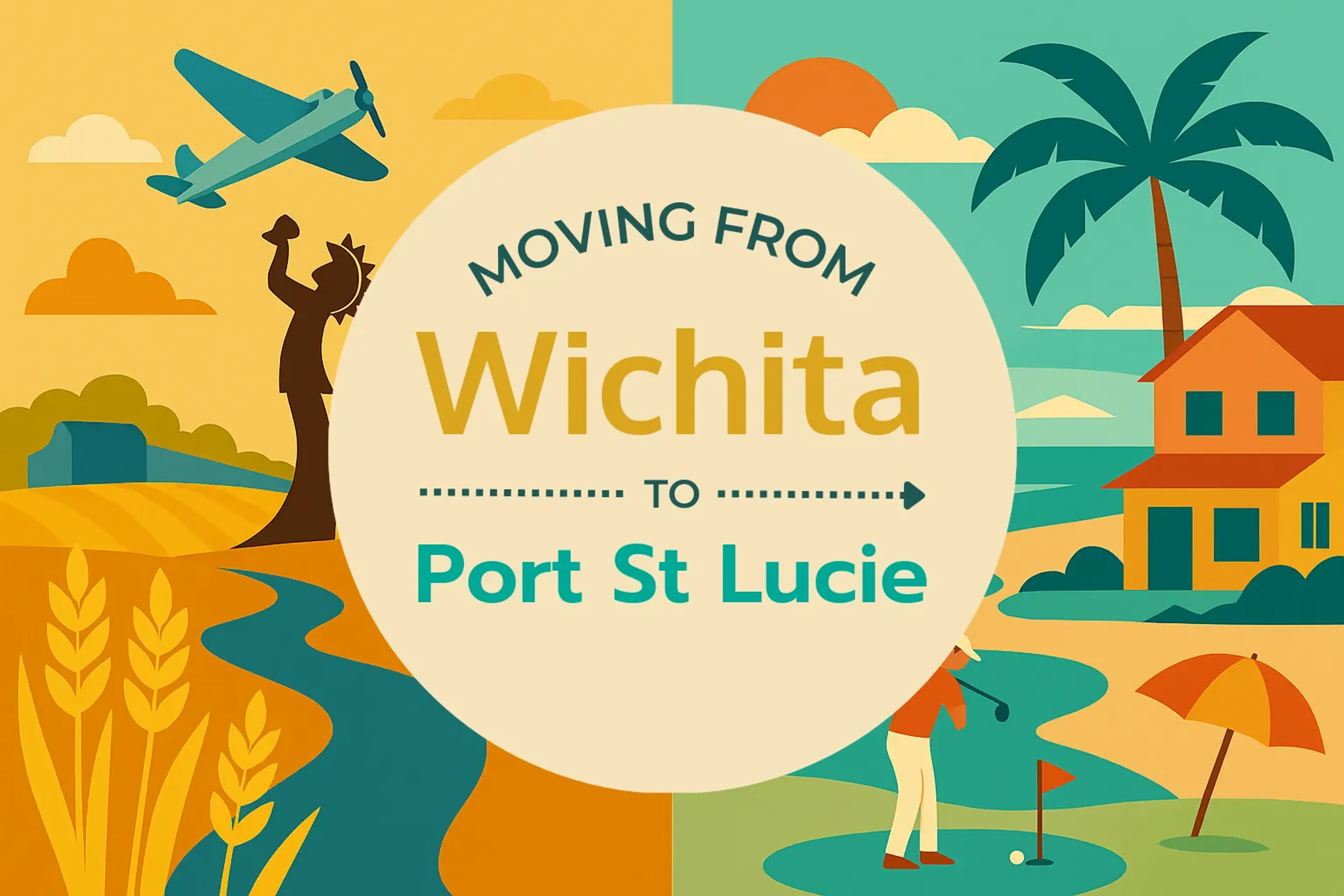 Side-by-side comparison of Wichita to Port St. Lucie moving companies