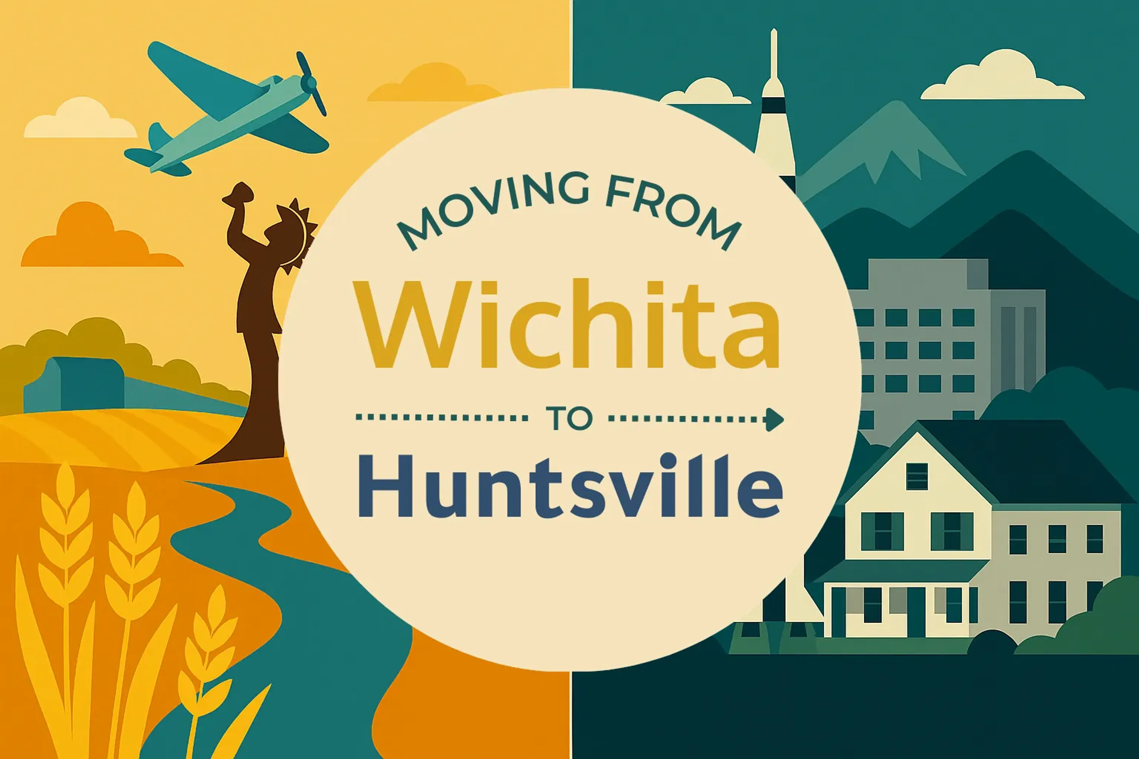 Side-by-side comparison of Wichita to Huntsville moving companies