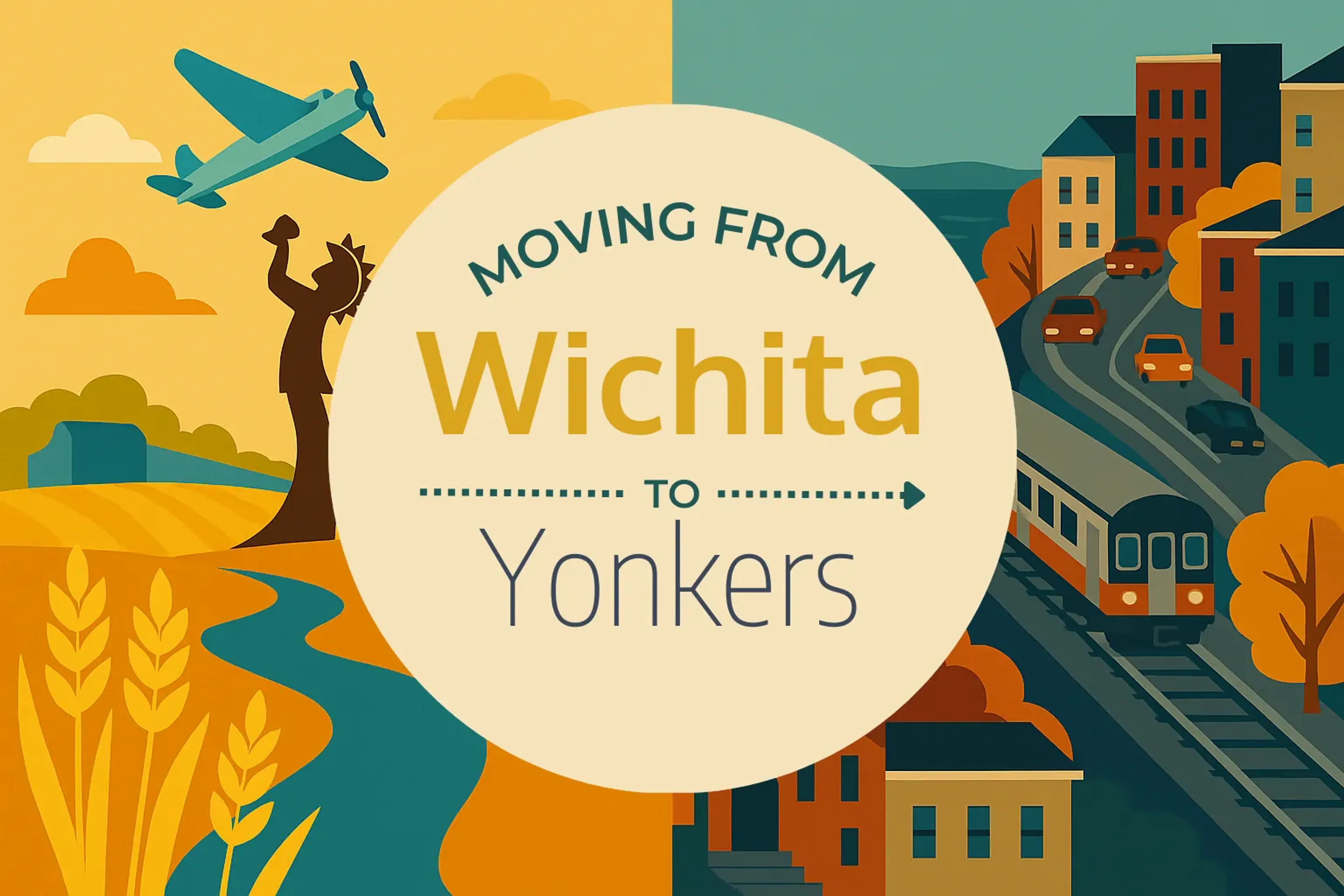 Side-by-side comparison of Wichita to Yonkers moving companies
