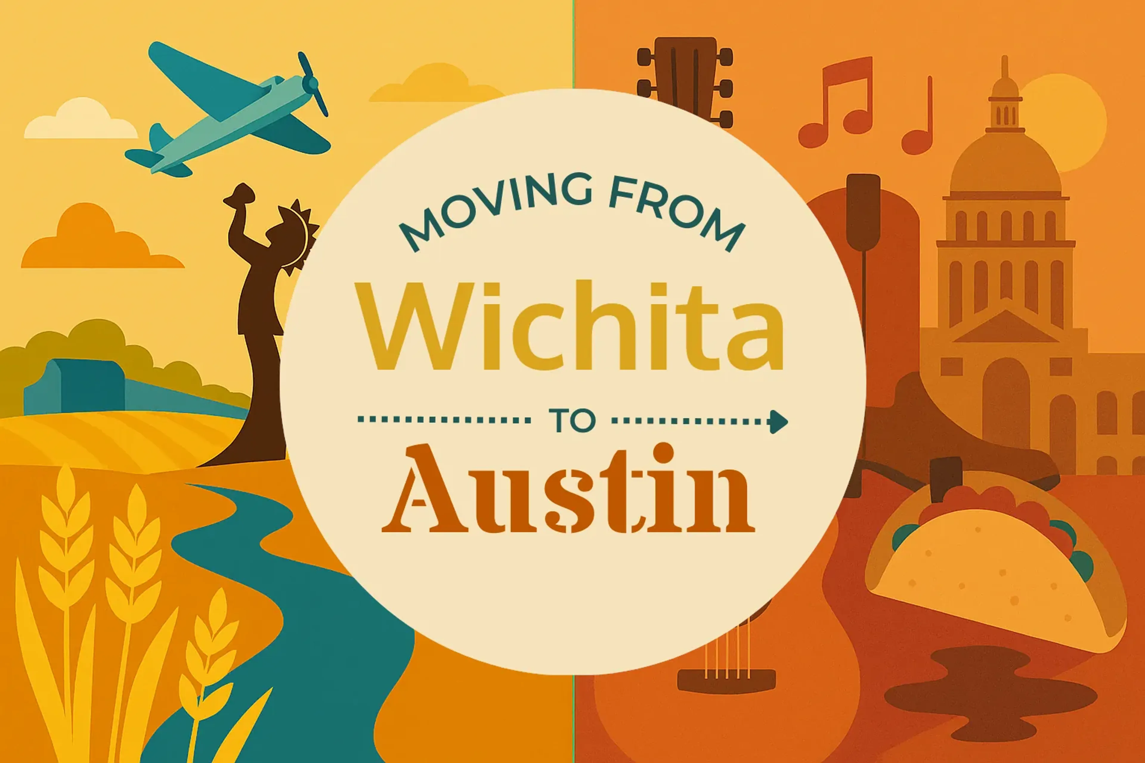 Side-by-side comparison of Wichita to Austin moving companies