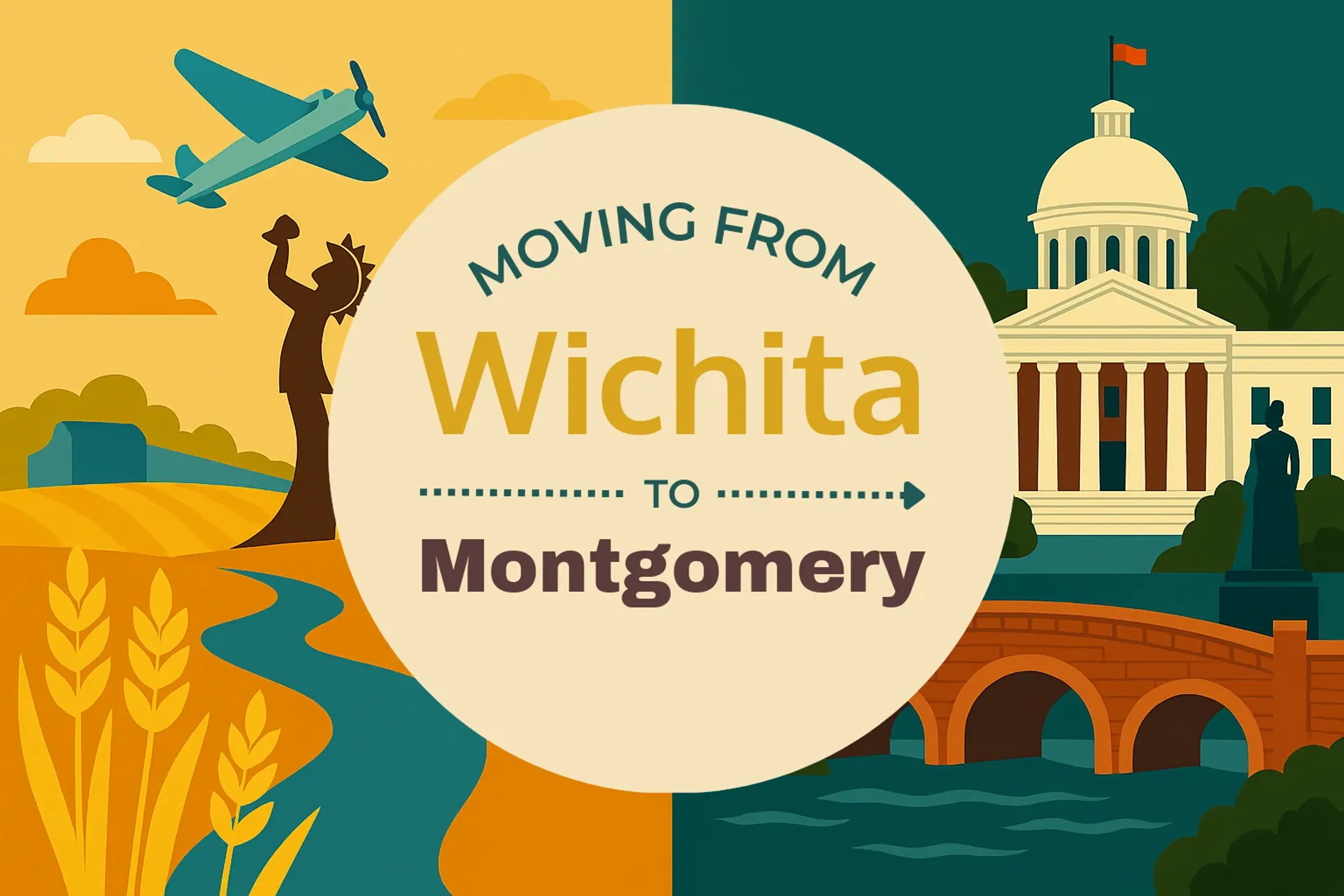 Side-by-side comparison of Wichita to Montgomery moving companies