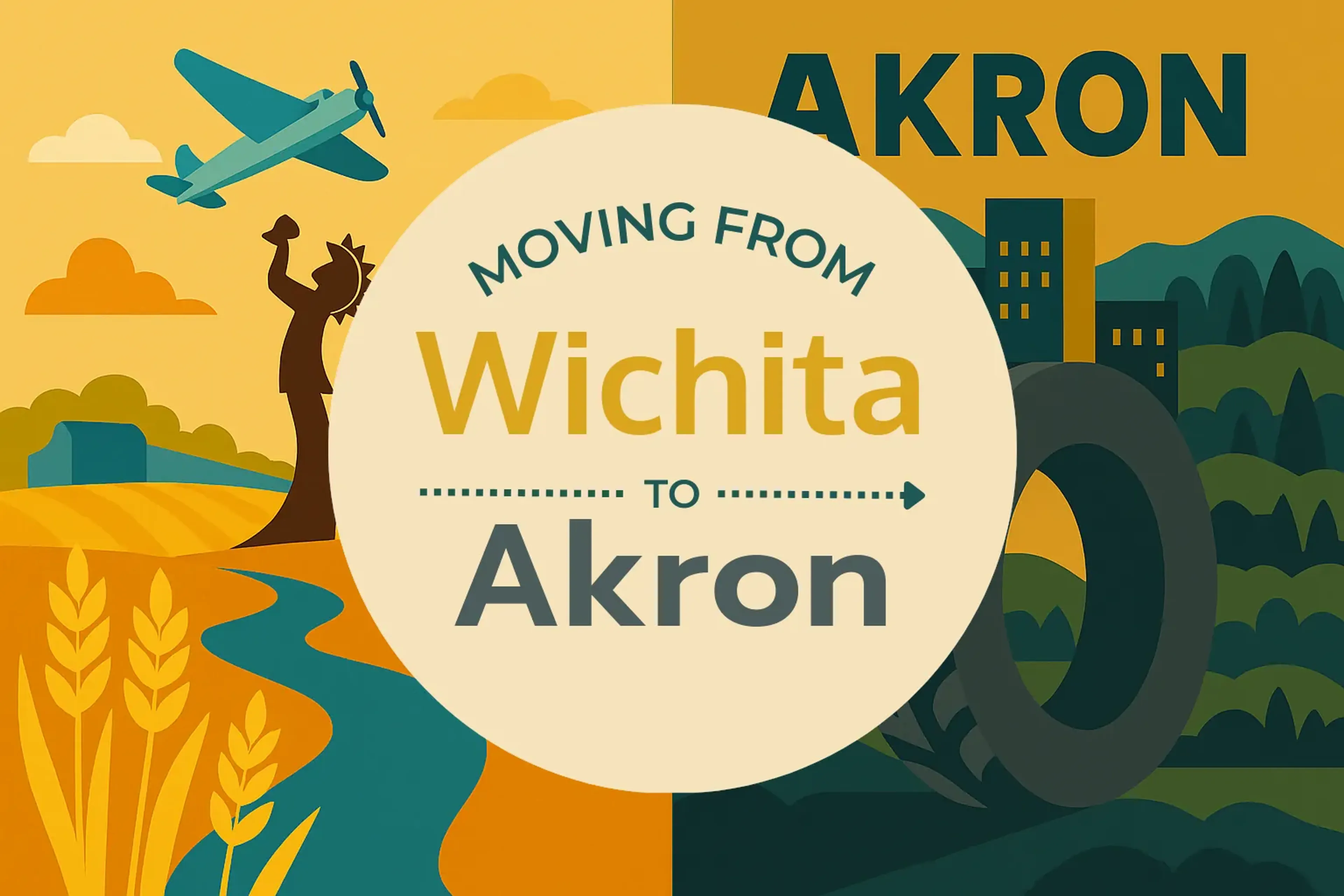 Side-by-side comparison of Wichita to Akron moving companies