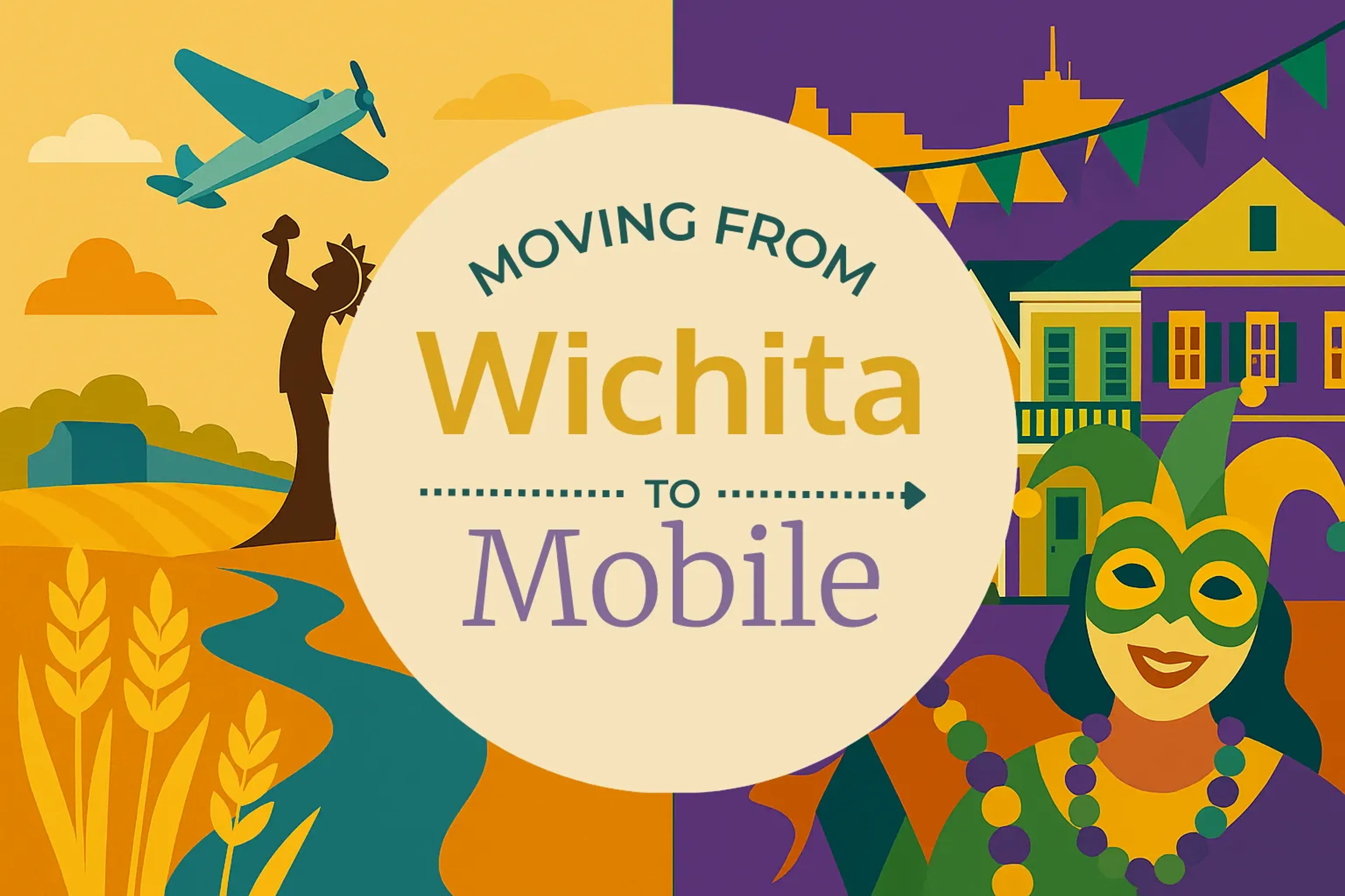Side-by-side comparison of Wichita to Mobile moving companies