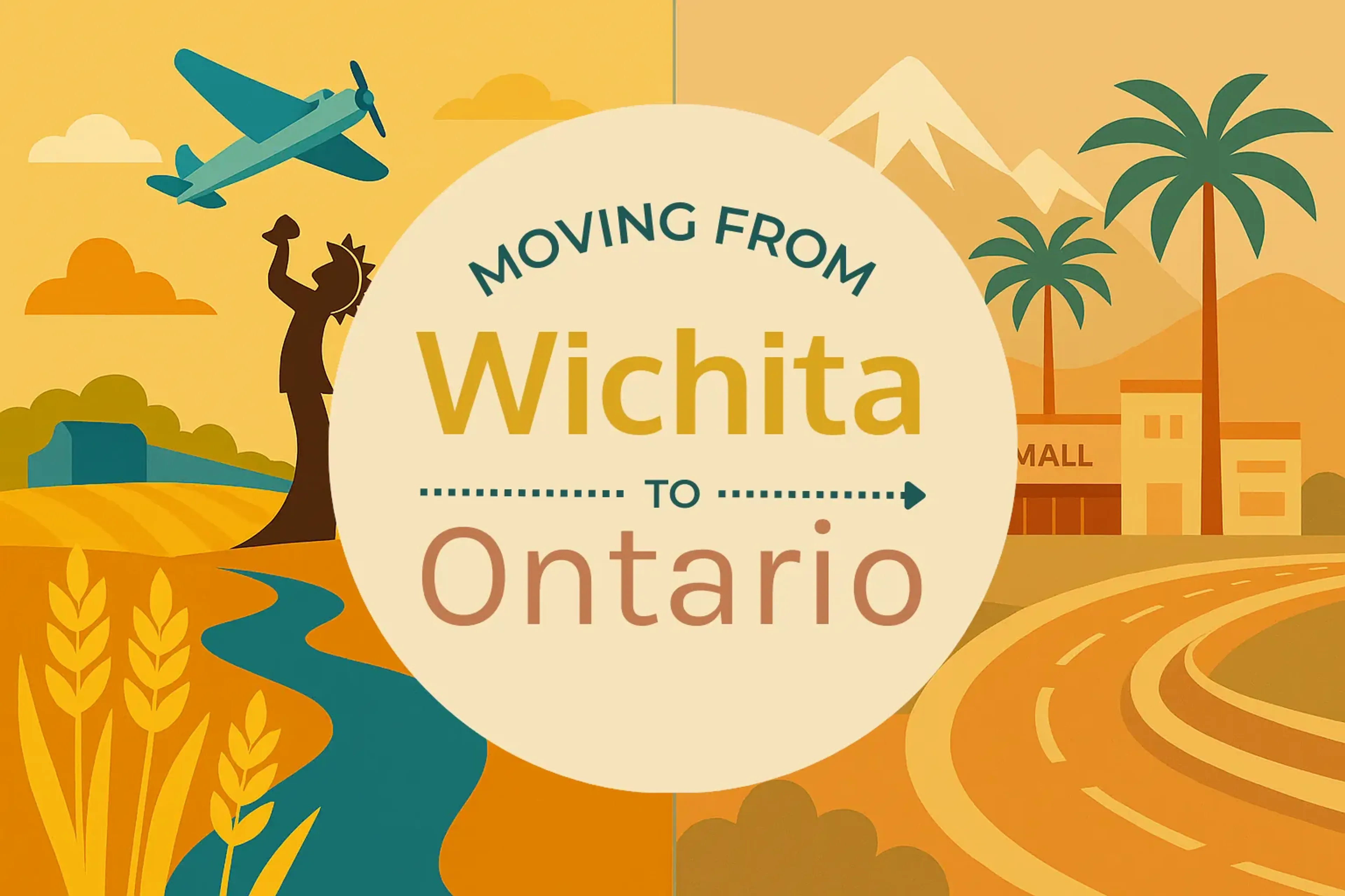 Side-by-side comparison of Wichita to Ontario moving companies