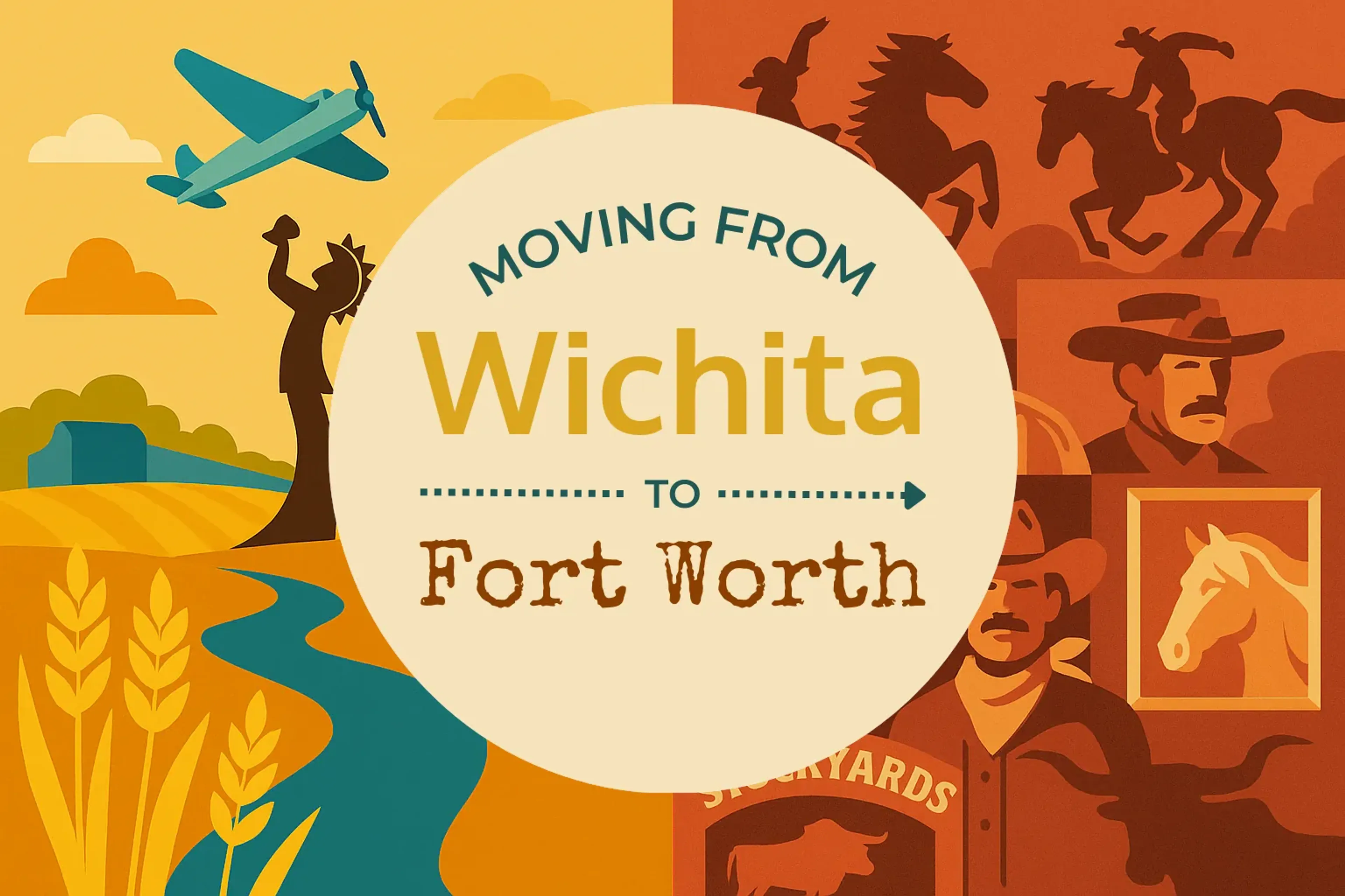 Side-by-side comparison of Wichita to Fort Worth moving companies