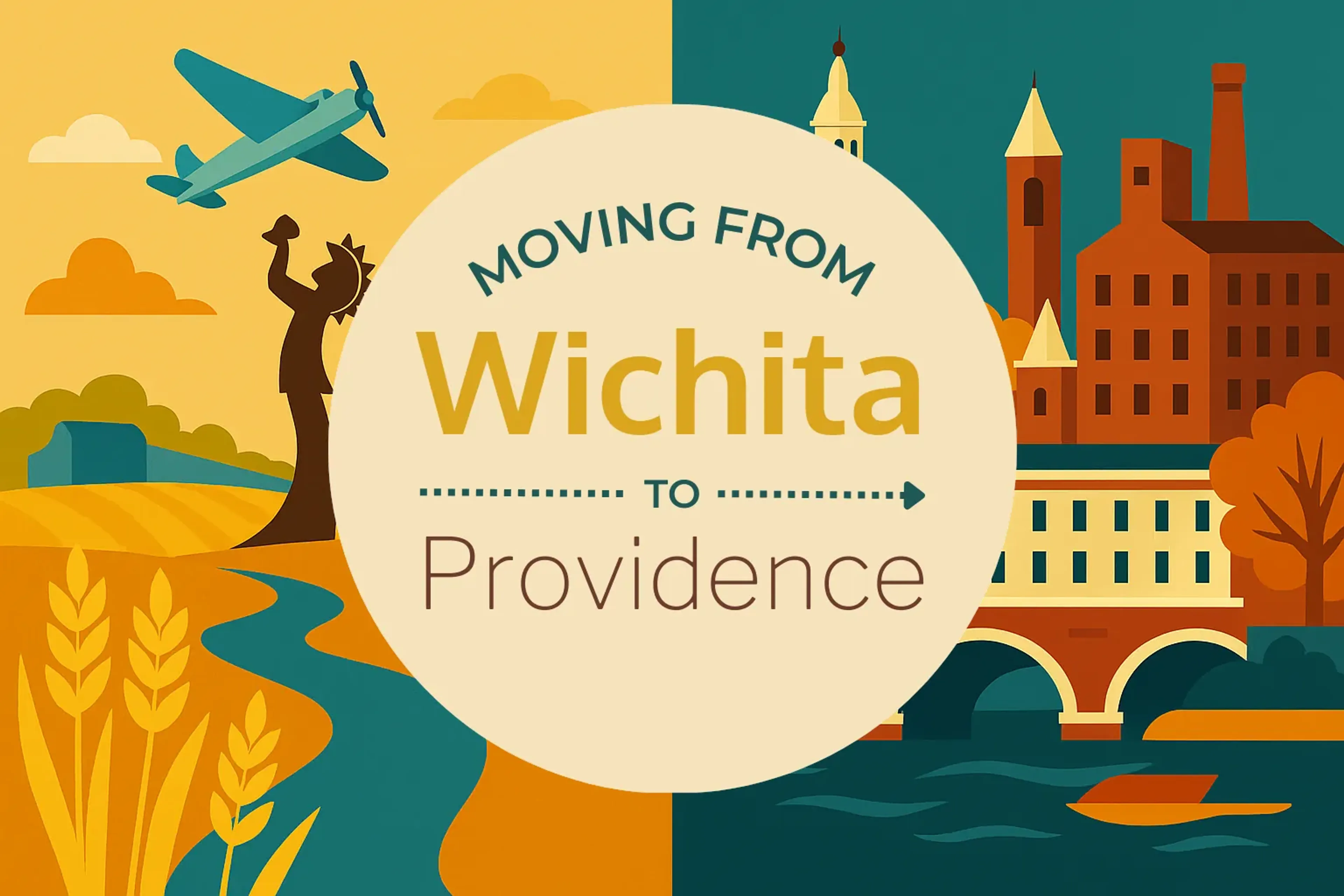 Side-by-side comparison of Wichita to Providence moving companies