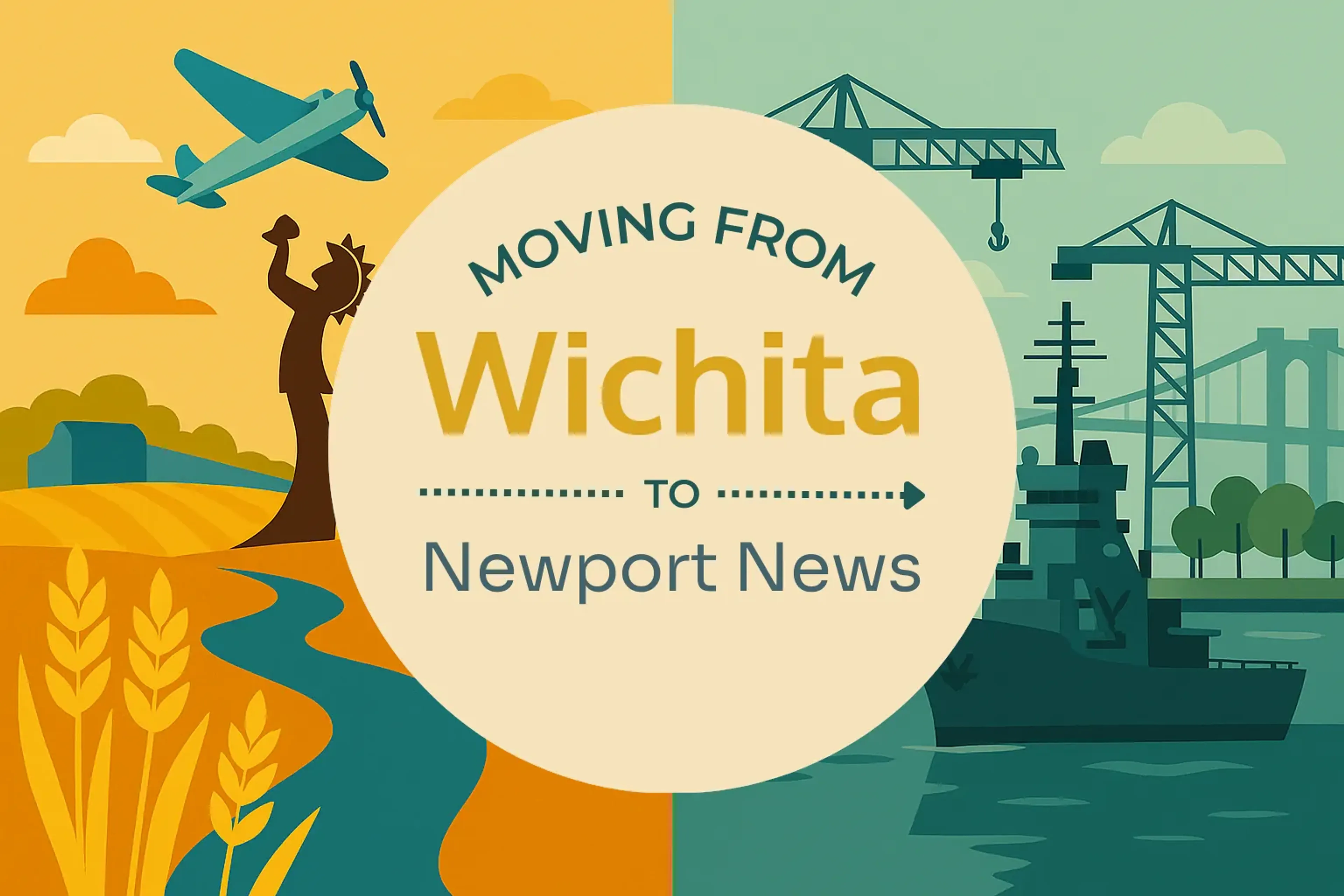 Side-by-side comparison of Wichita to Newport News moving companies