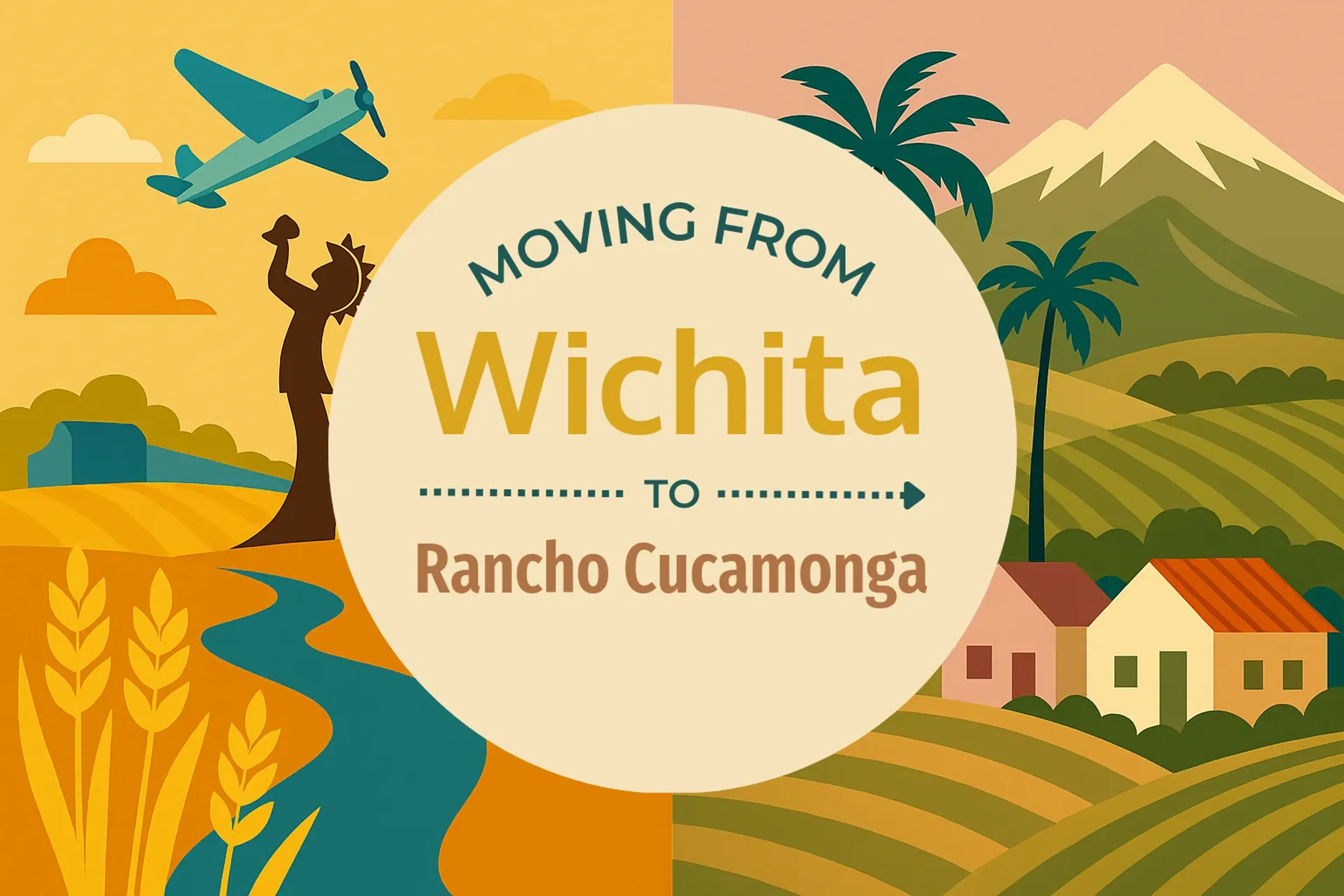 Side-by-side comparison of Wichita to Rancho Cucamonga moving companies