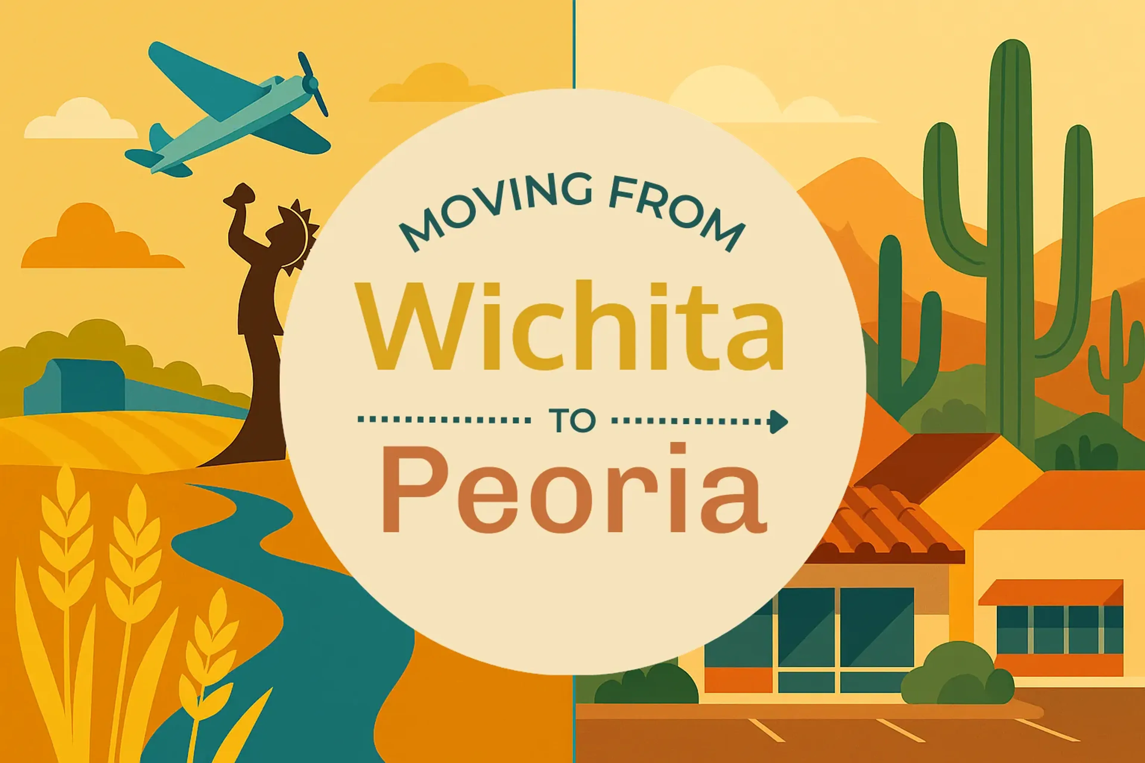 Side-by-side comparison of Wichita to Peoria moving companies