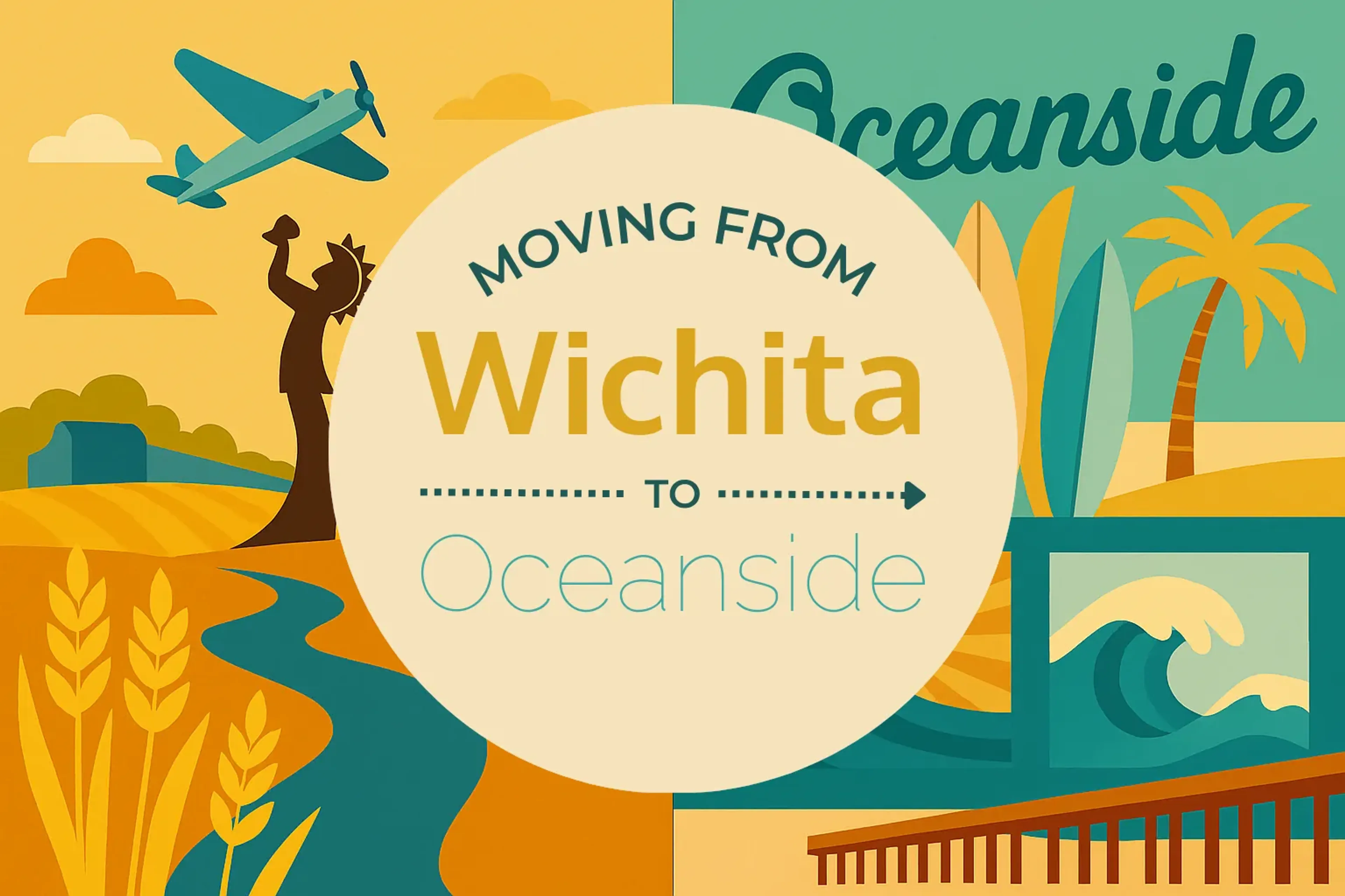 Side-by-side comparison of Wichita to Oceanside moving companies