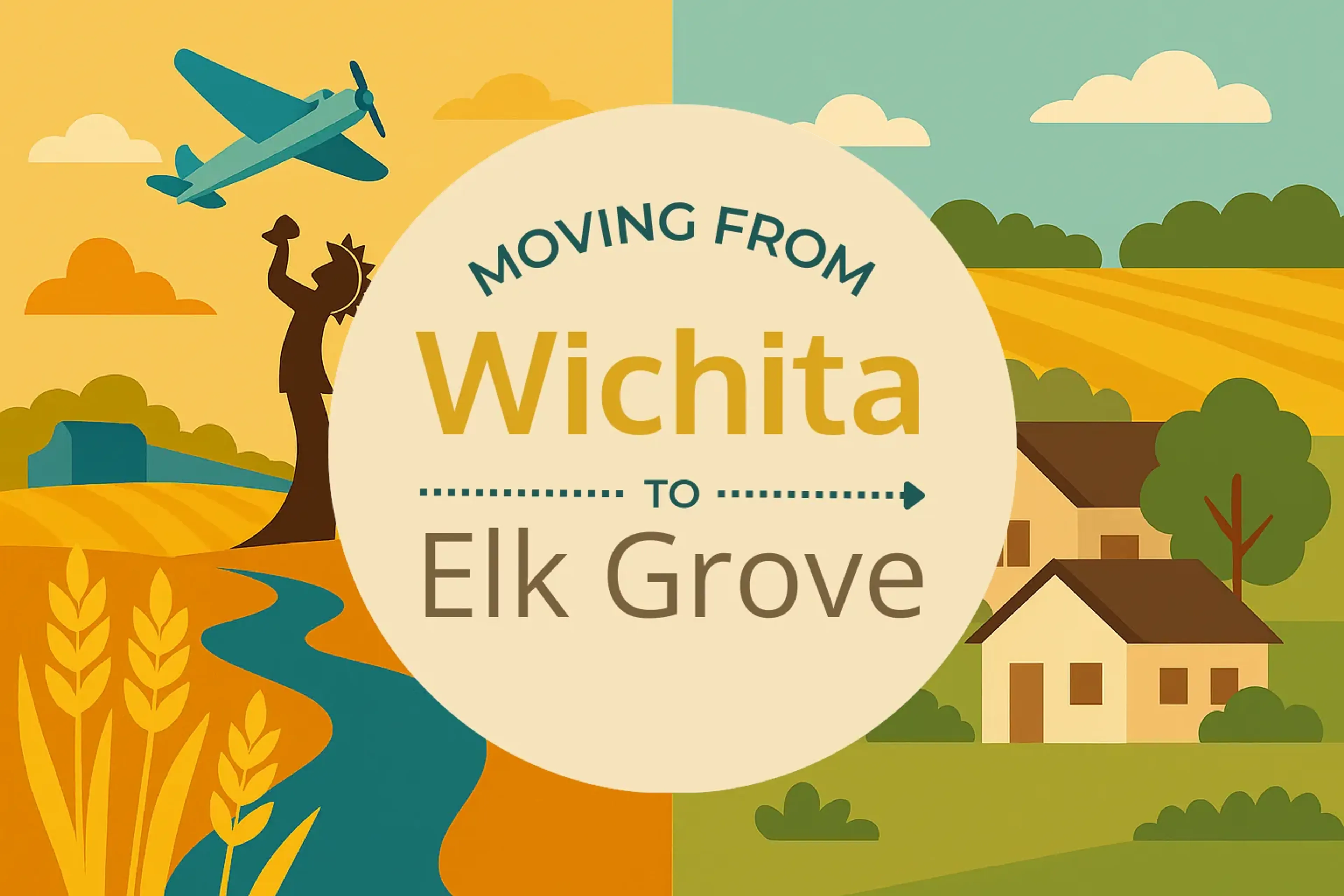 Side-by-side comparison of Wichita to Elk Grove moving companies