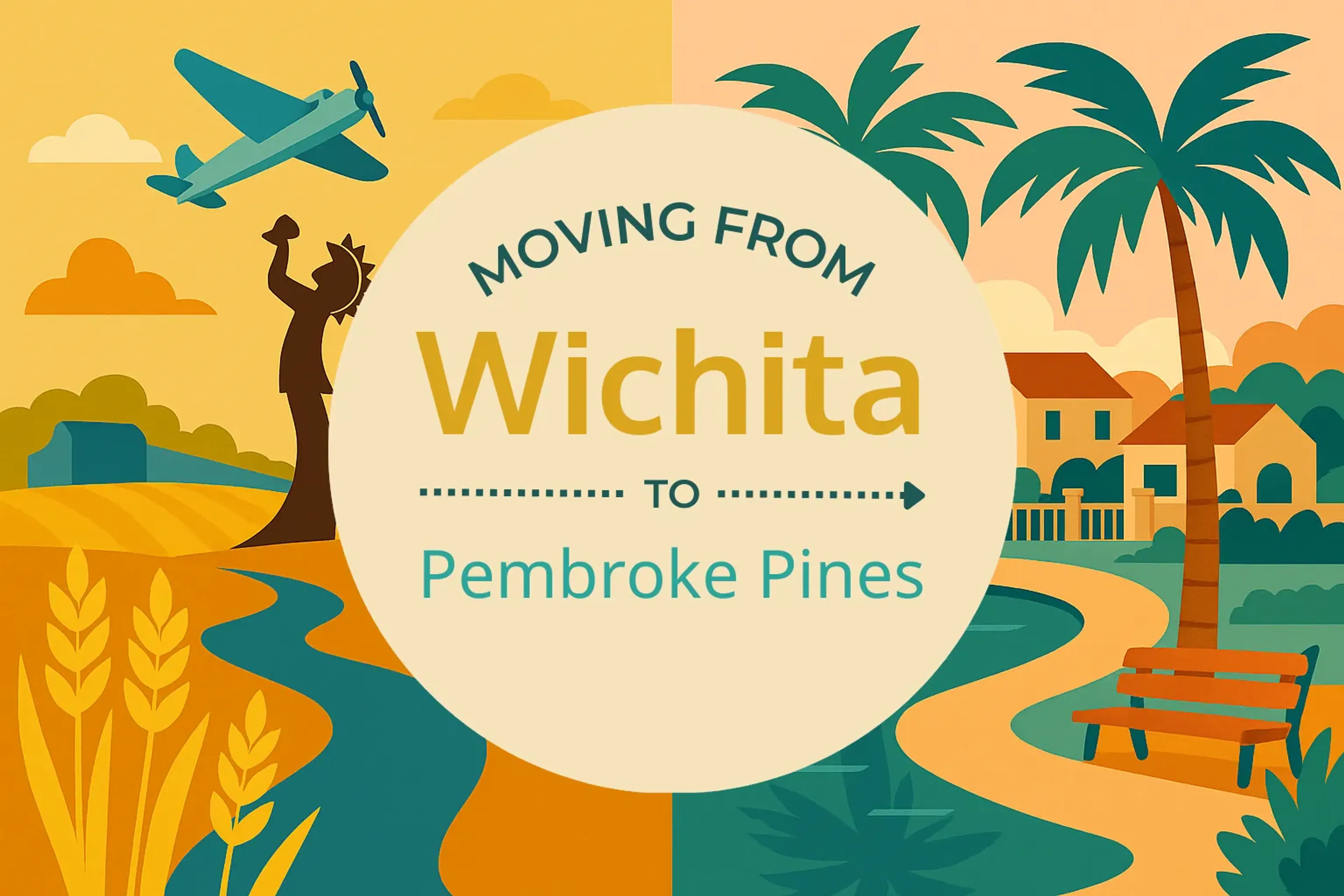 Side-by-side comparison of Wichita to Pembroke Pines moving companies