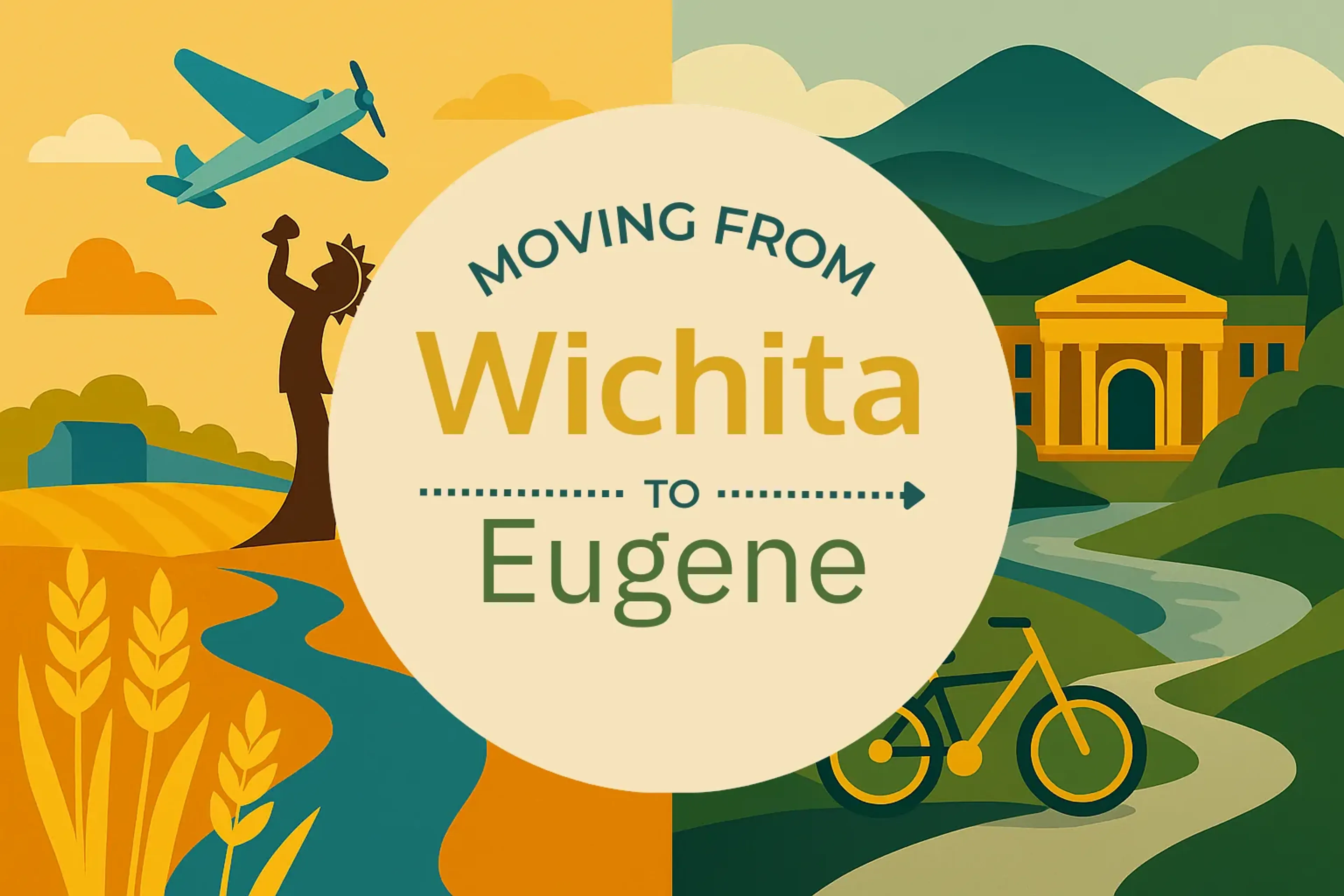 Side-by-side comparison of Wichita to Eugene moving companies
