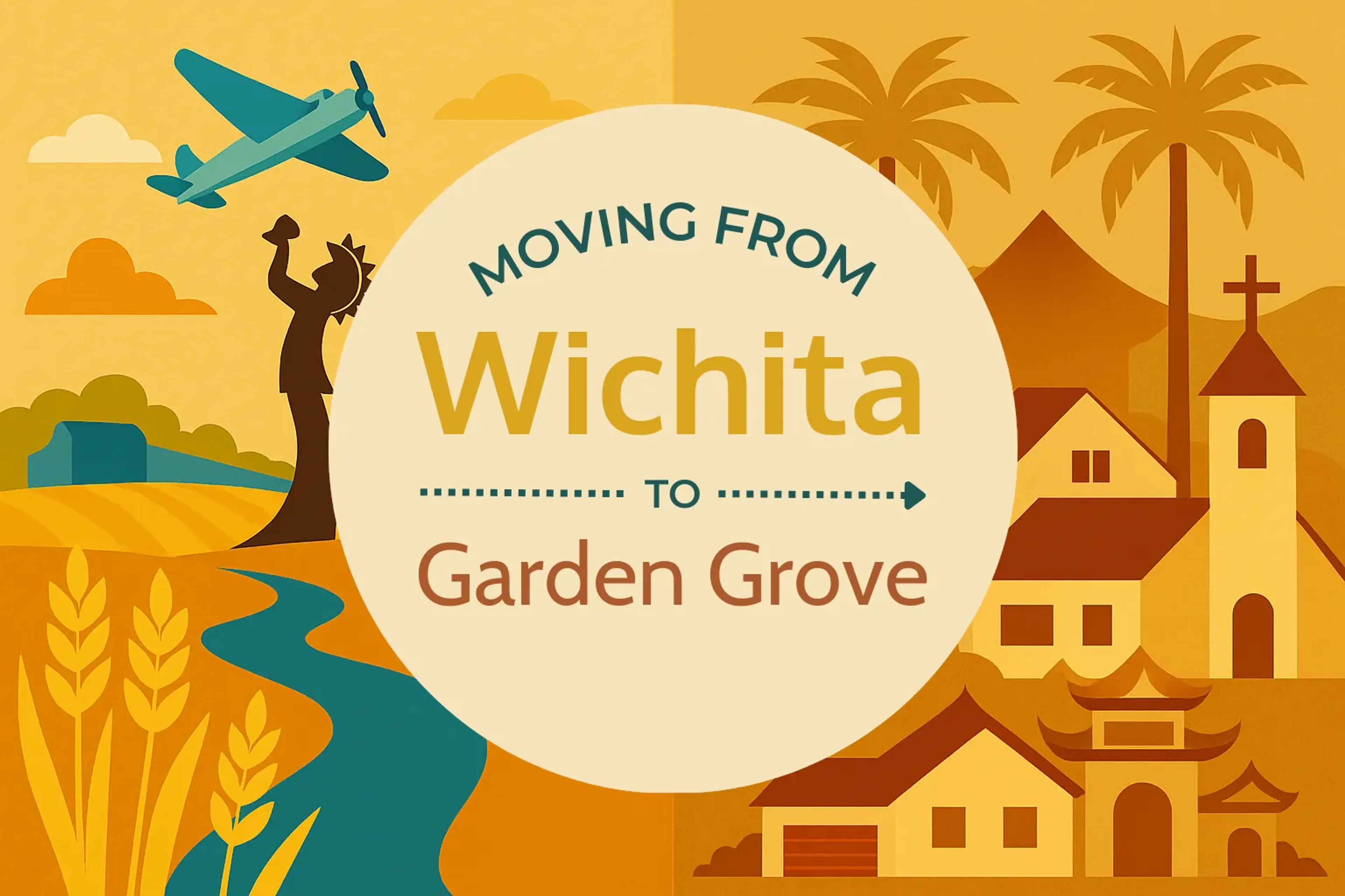 Side-by-side comparison of Wichita to Garden Grove moving companies