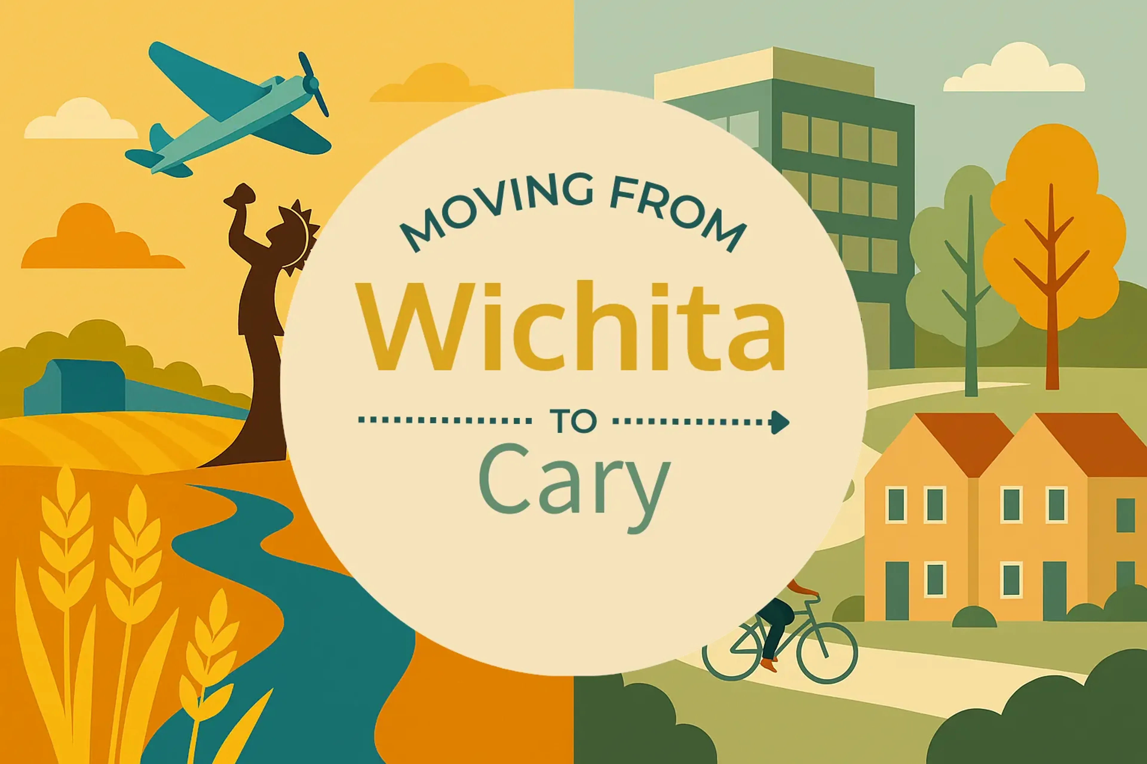 Side-by-side comparison of Wichita to Cary moving companies