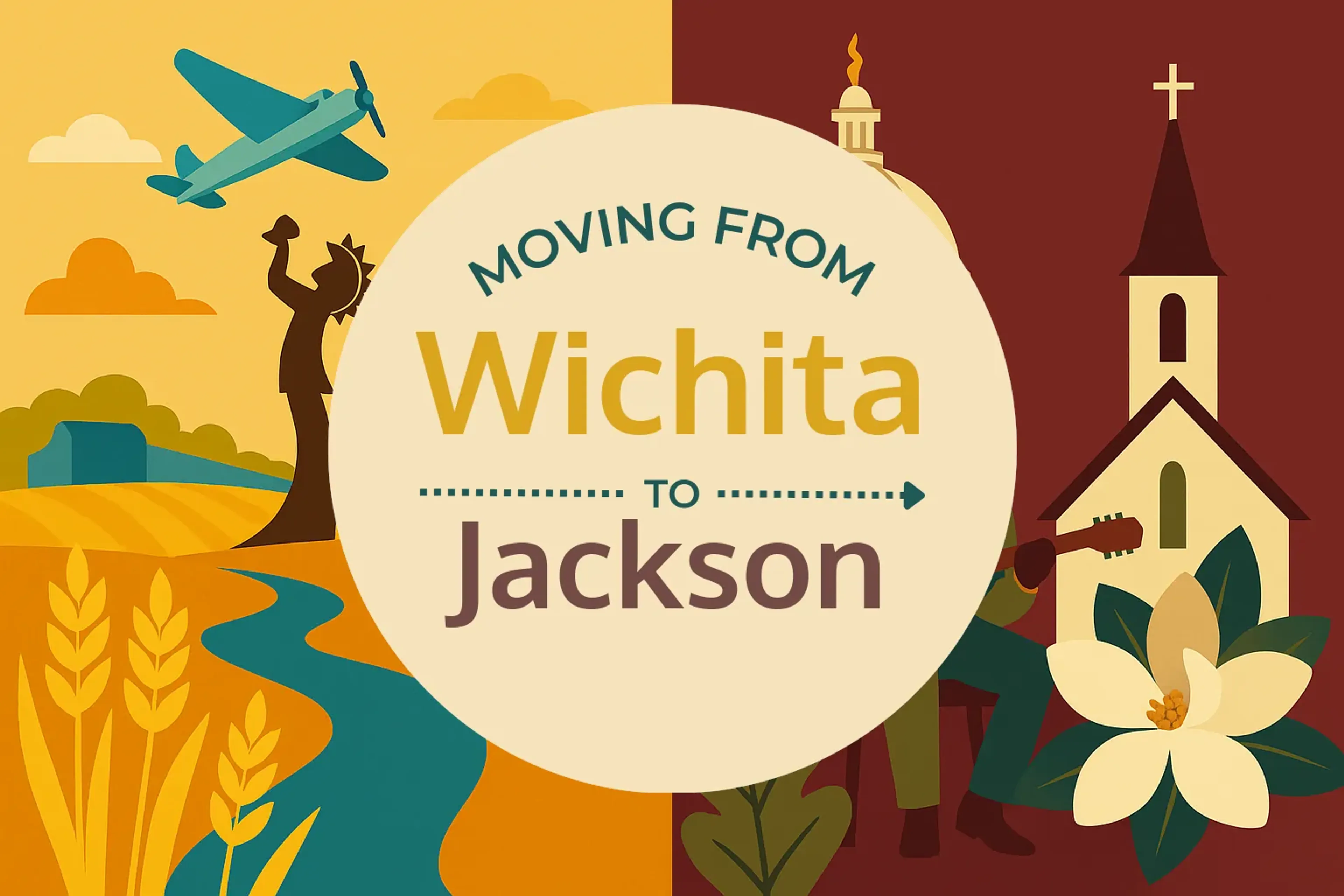 Side-by-side comparison of Wichita to Jackson moving companies