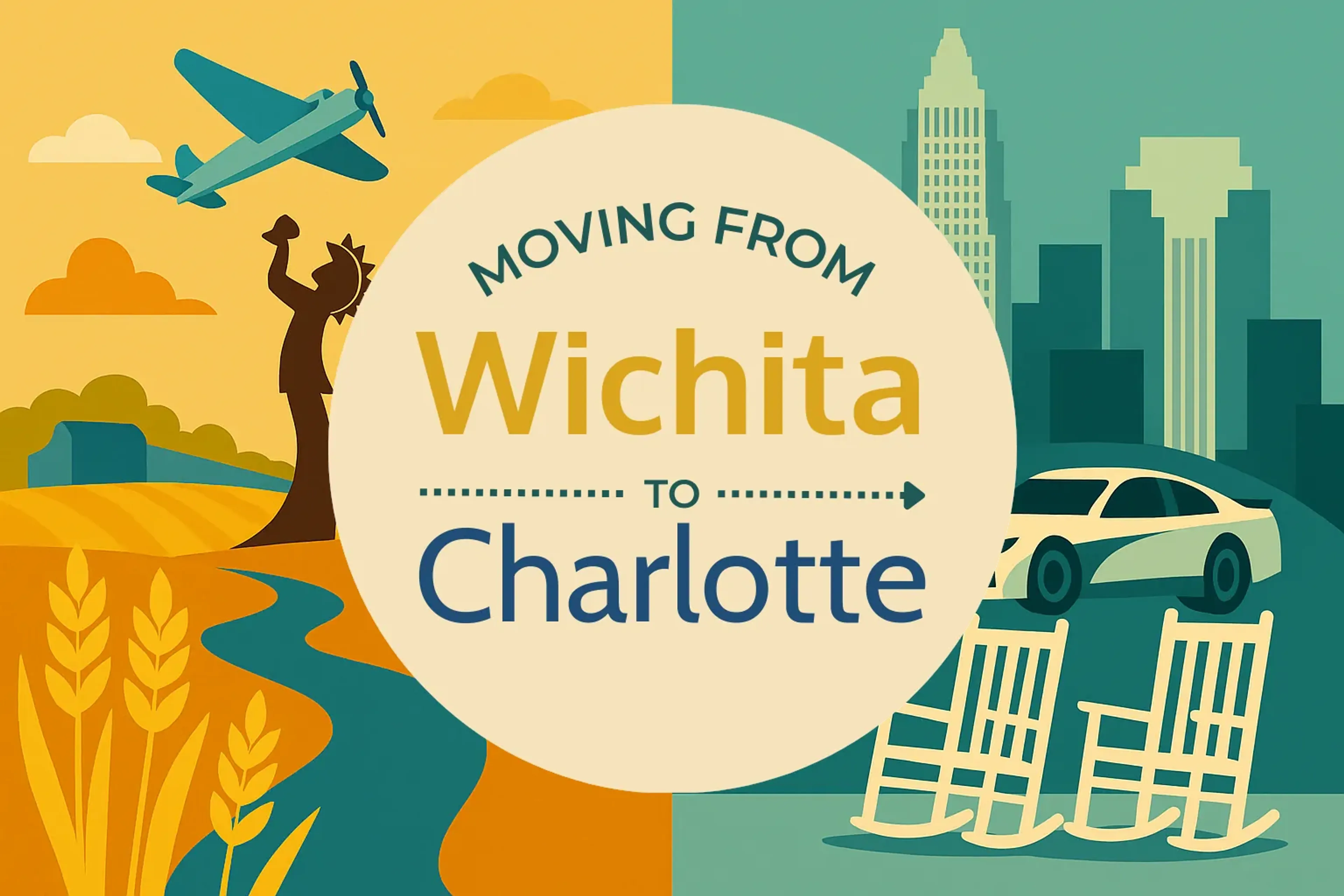 Side-by-side comparison of Wichita to Charlotte moving companies