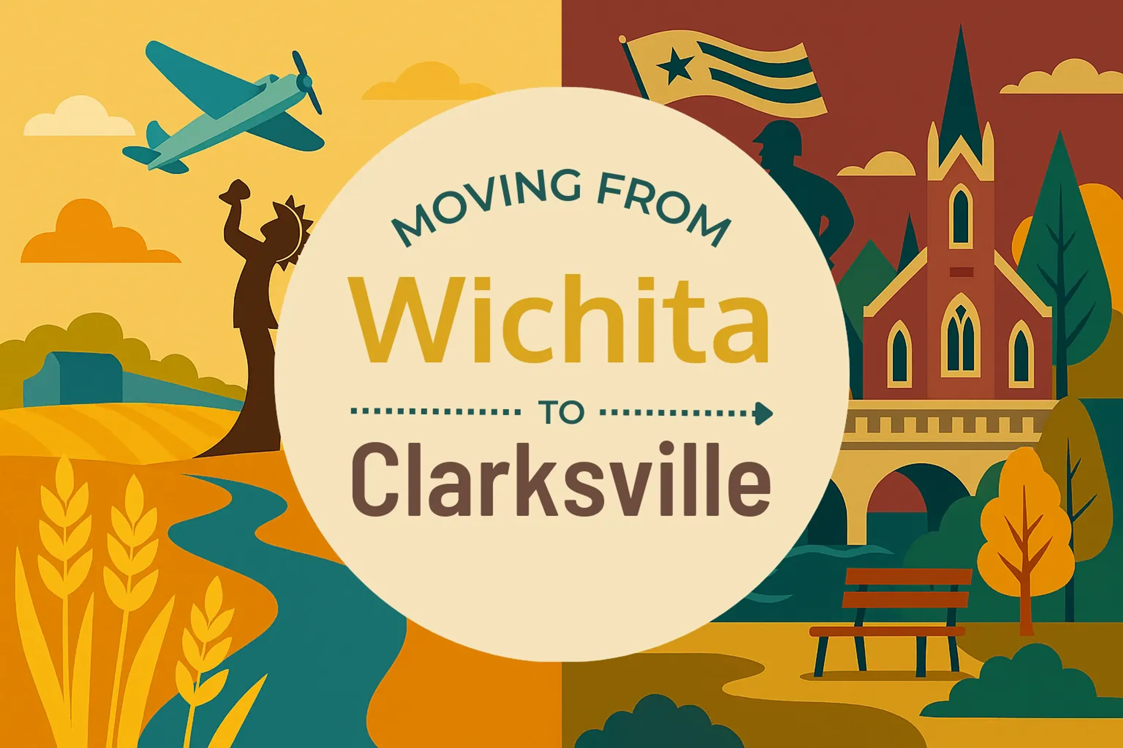 Side-by-side comparison of Wichita to Clarksville moving companies