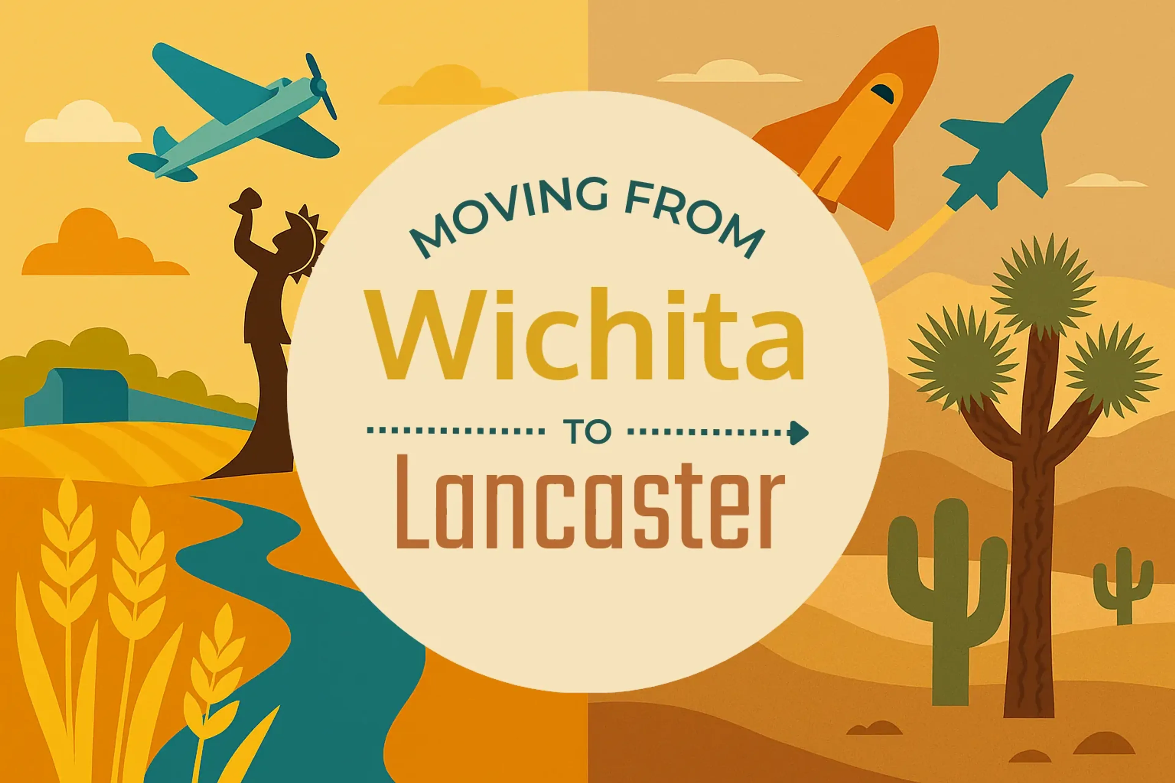 Side-by-side comparison of Wichita to Lancaster moving companies