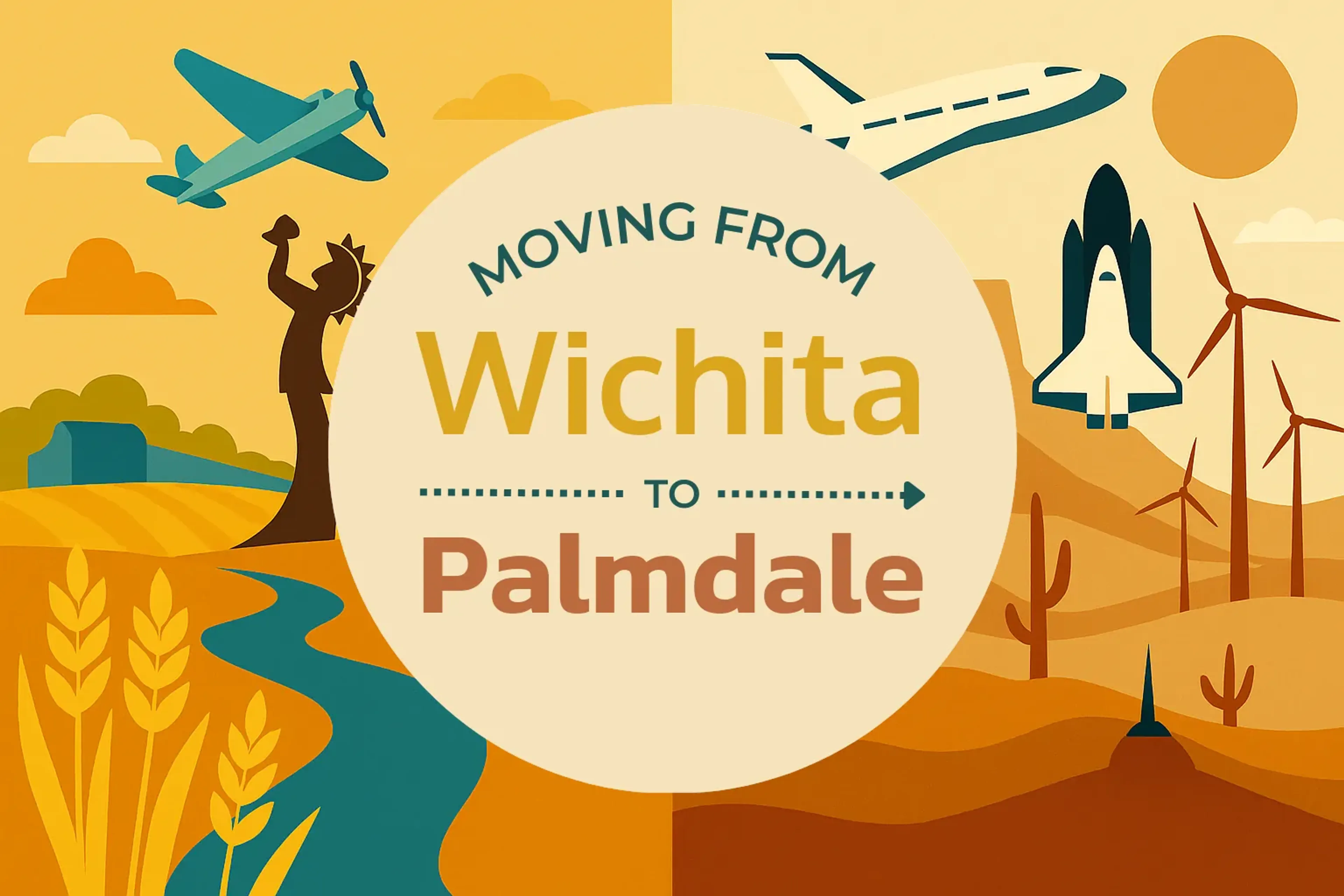 Side-by-side comparison of Wichita to Palmdale moving companies
