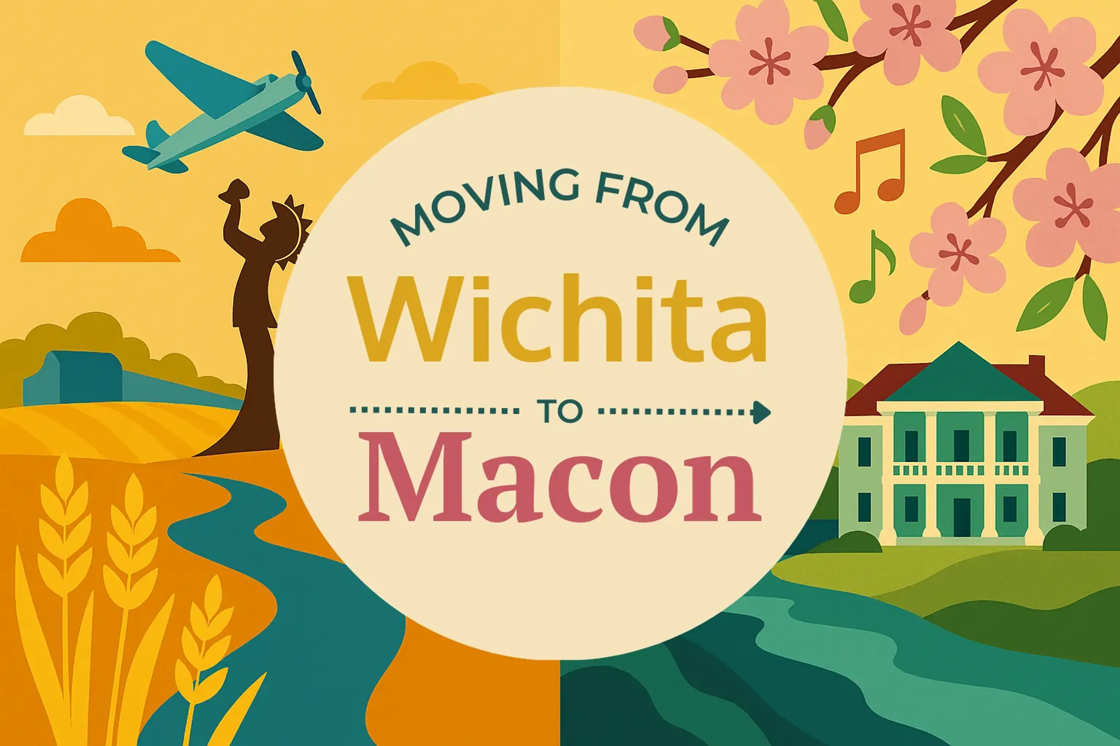 Side-by-side comparison of Wichita to Macon moving companies
