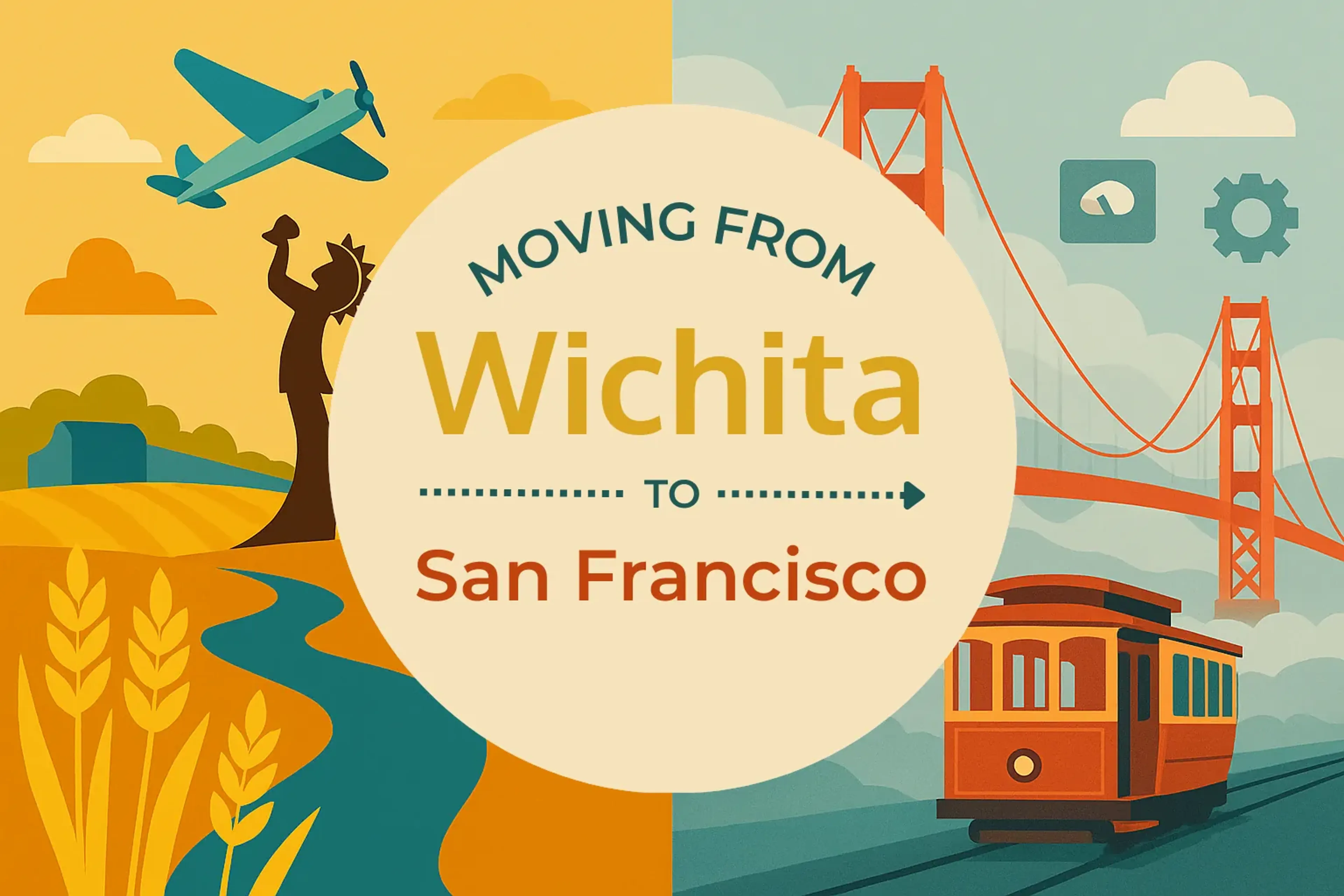Side-by-side comparison of Wichita to San Francisco moving companies