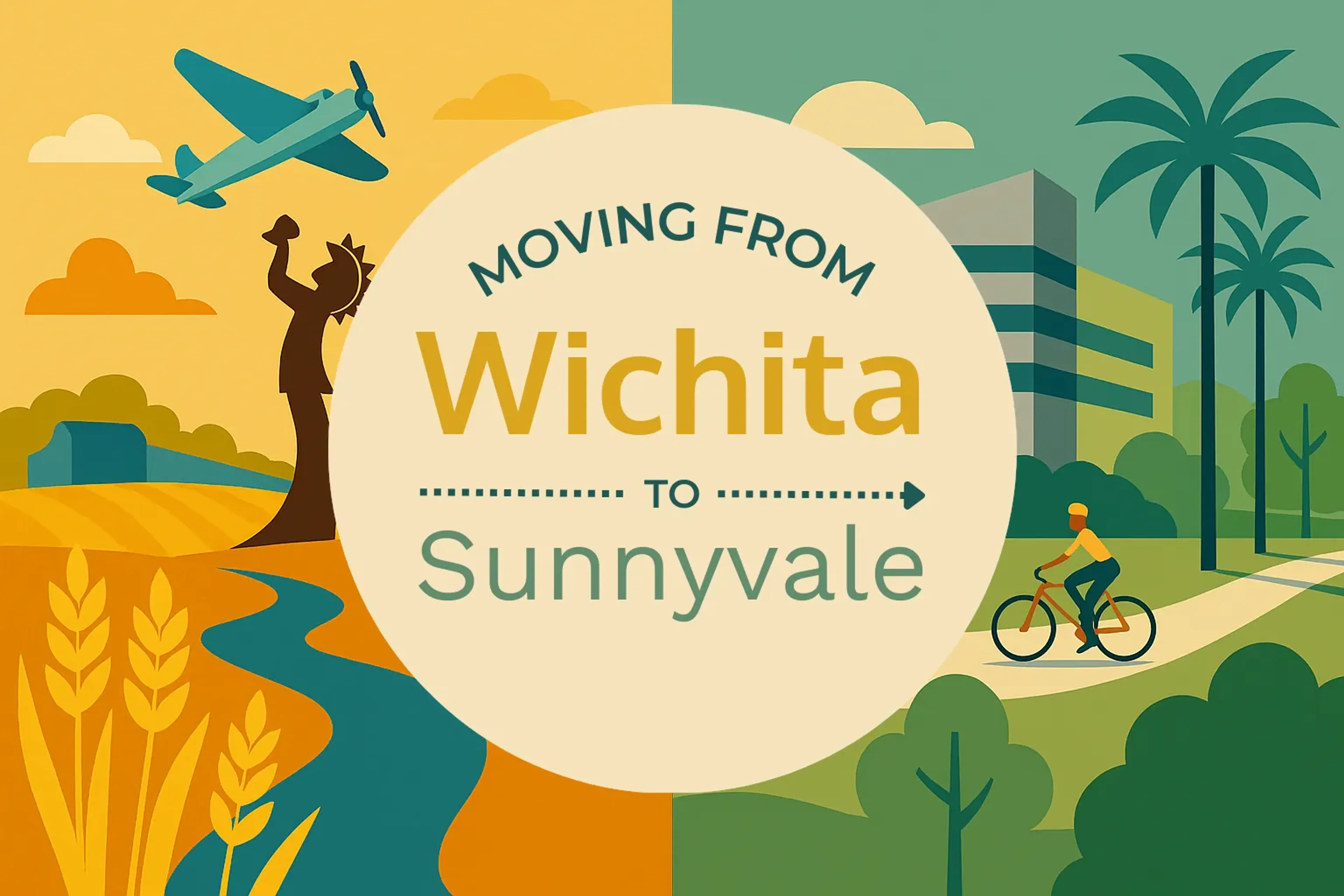 Side-by-side comparison of Wichita to Sunnyvale moving companies