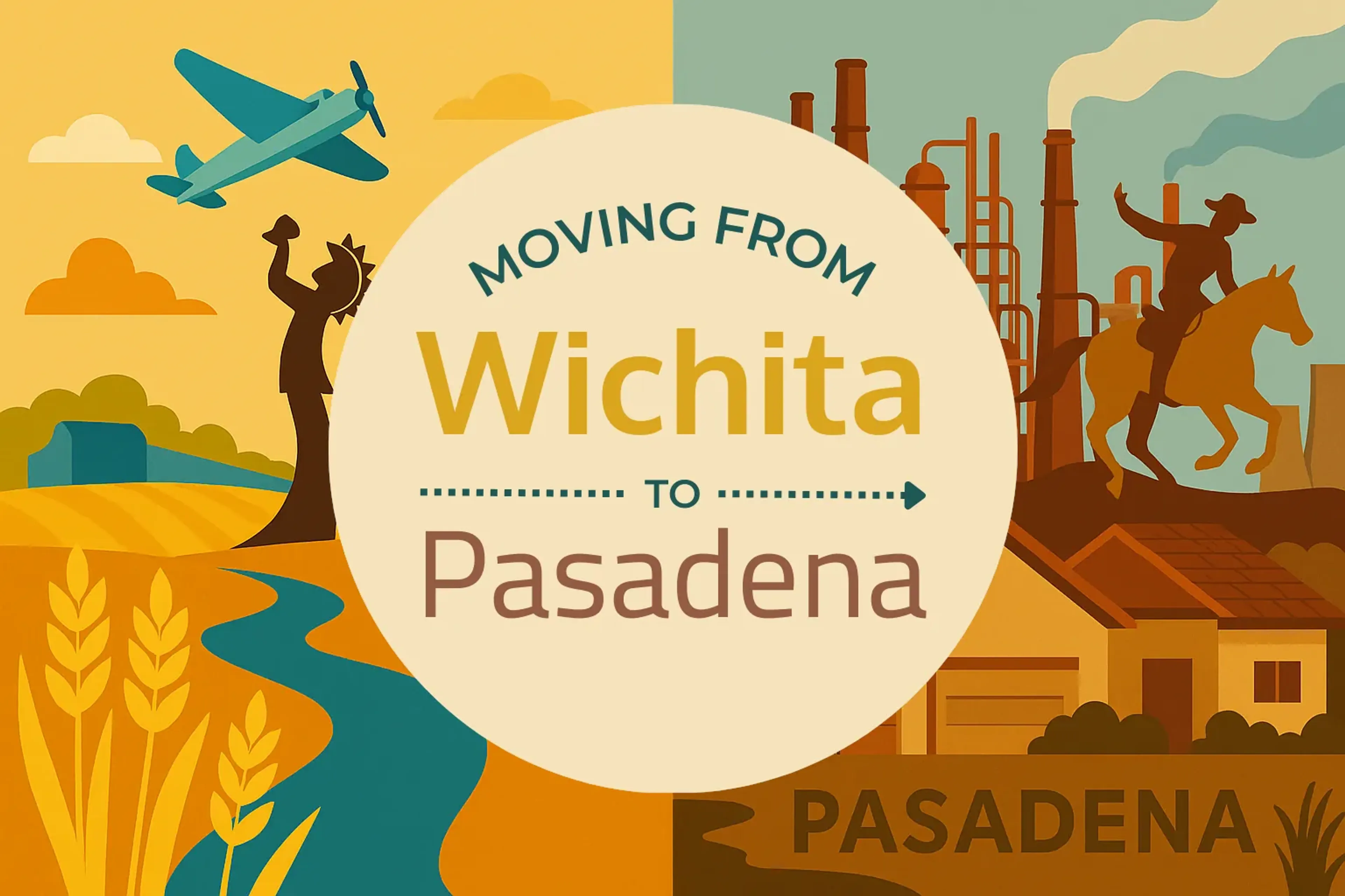 Side-by-side comparison of Wichita to Pasadena moving companies
