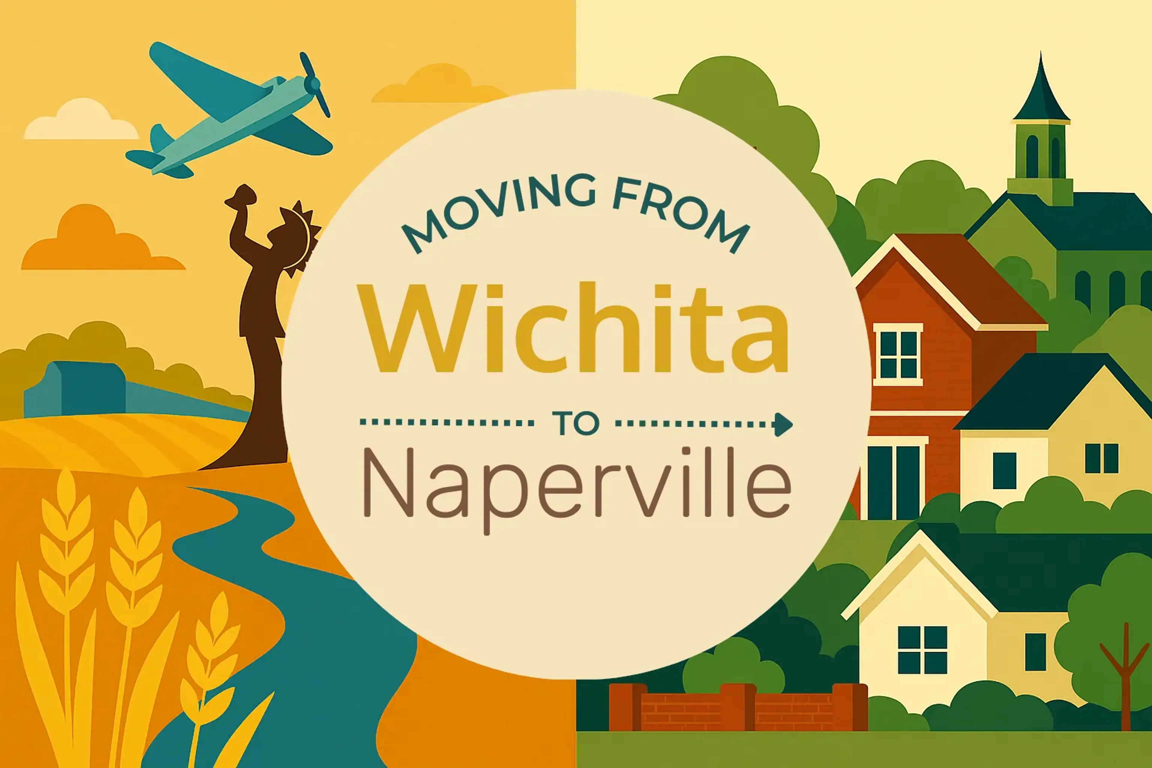 Side-by-side comparison of Wichita to Naperville moving companies