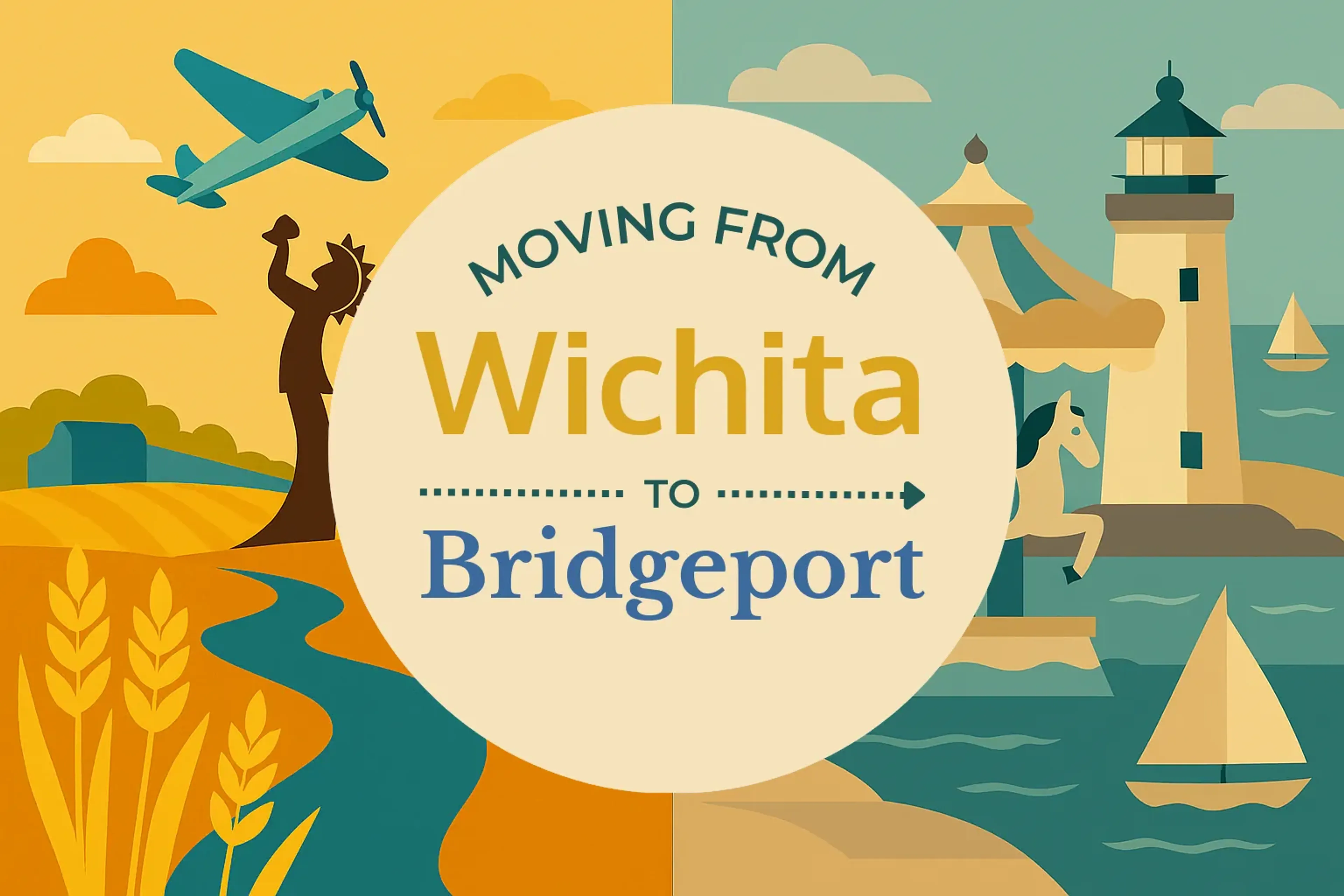 Side-by-side comparison of Wichita to Bridgeport moving companies