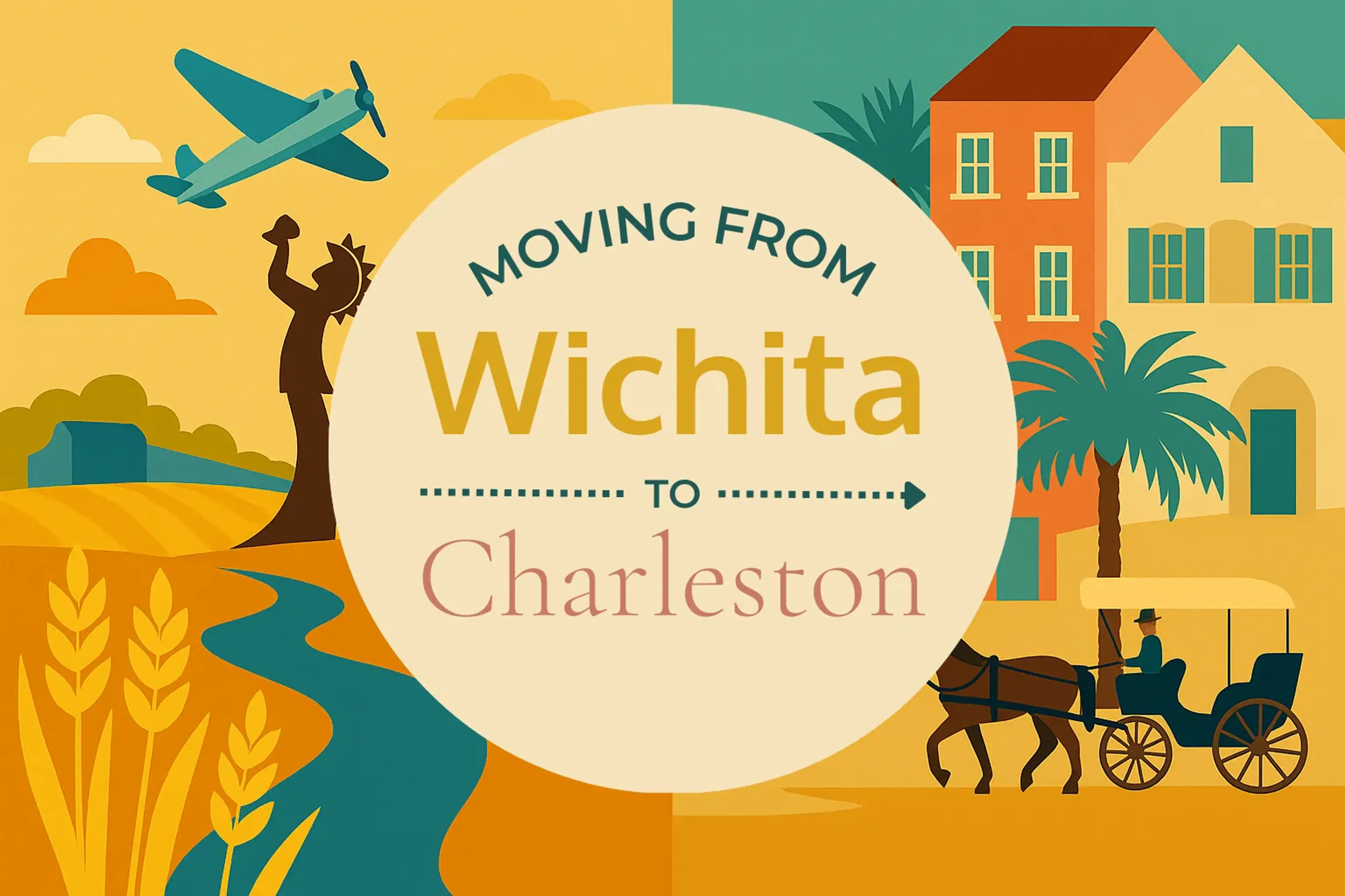 Side-by-side comparison of Wichita to Charleston moving companies